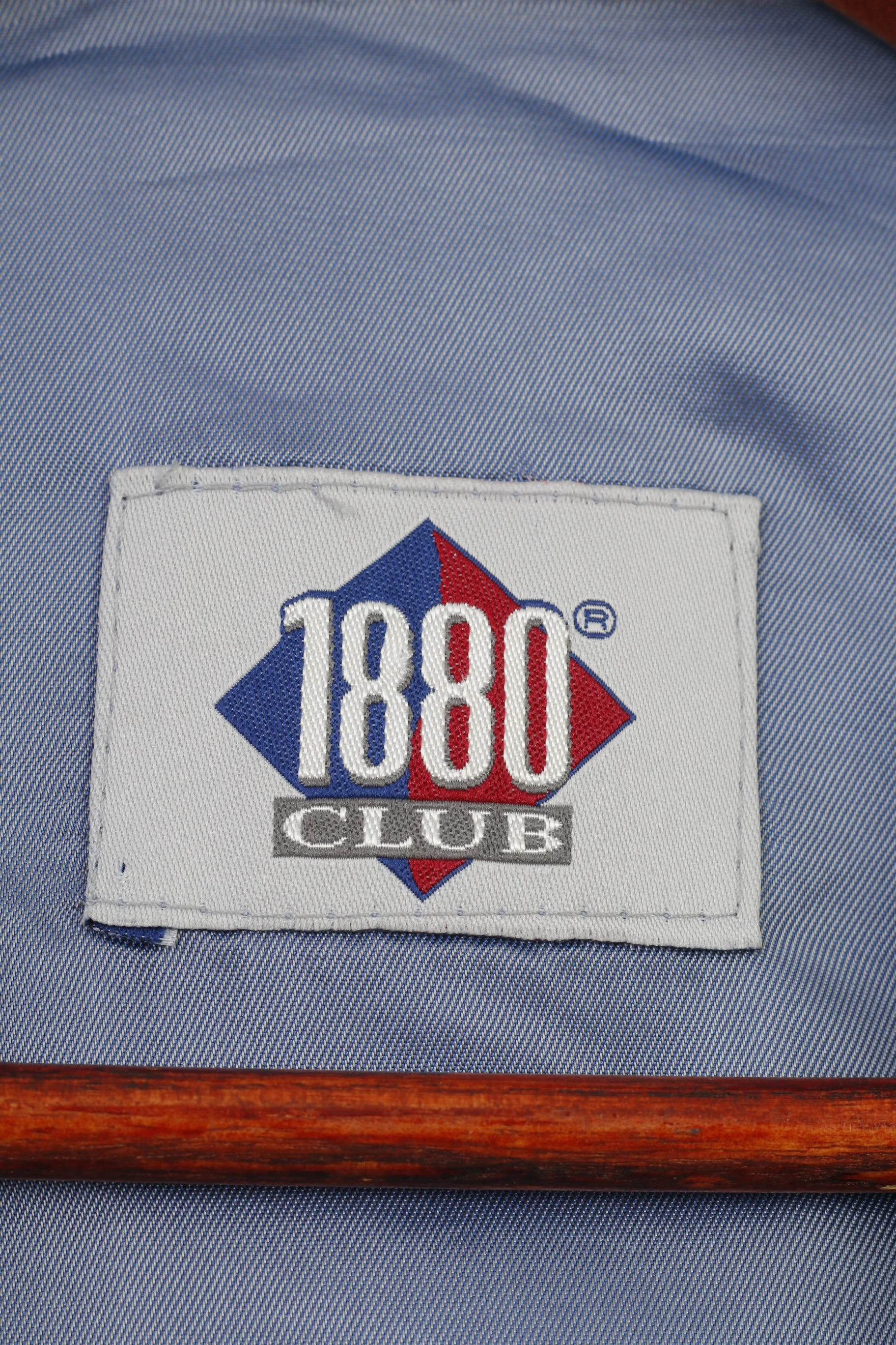 1880 Club Men 36 S Waistcoat Blue Abstract Shiny Retro Vintage Vest - Image 5