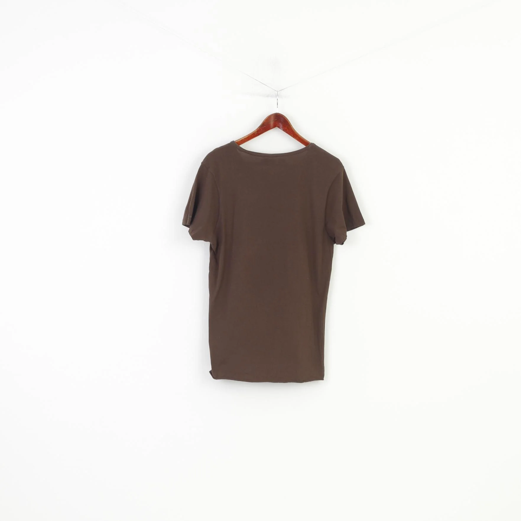 883 Police Men S T-Shirt Brown Cotton Graphic Graffiti Casual Top - Image 8