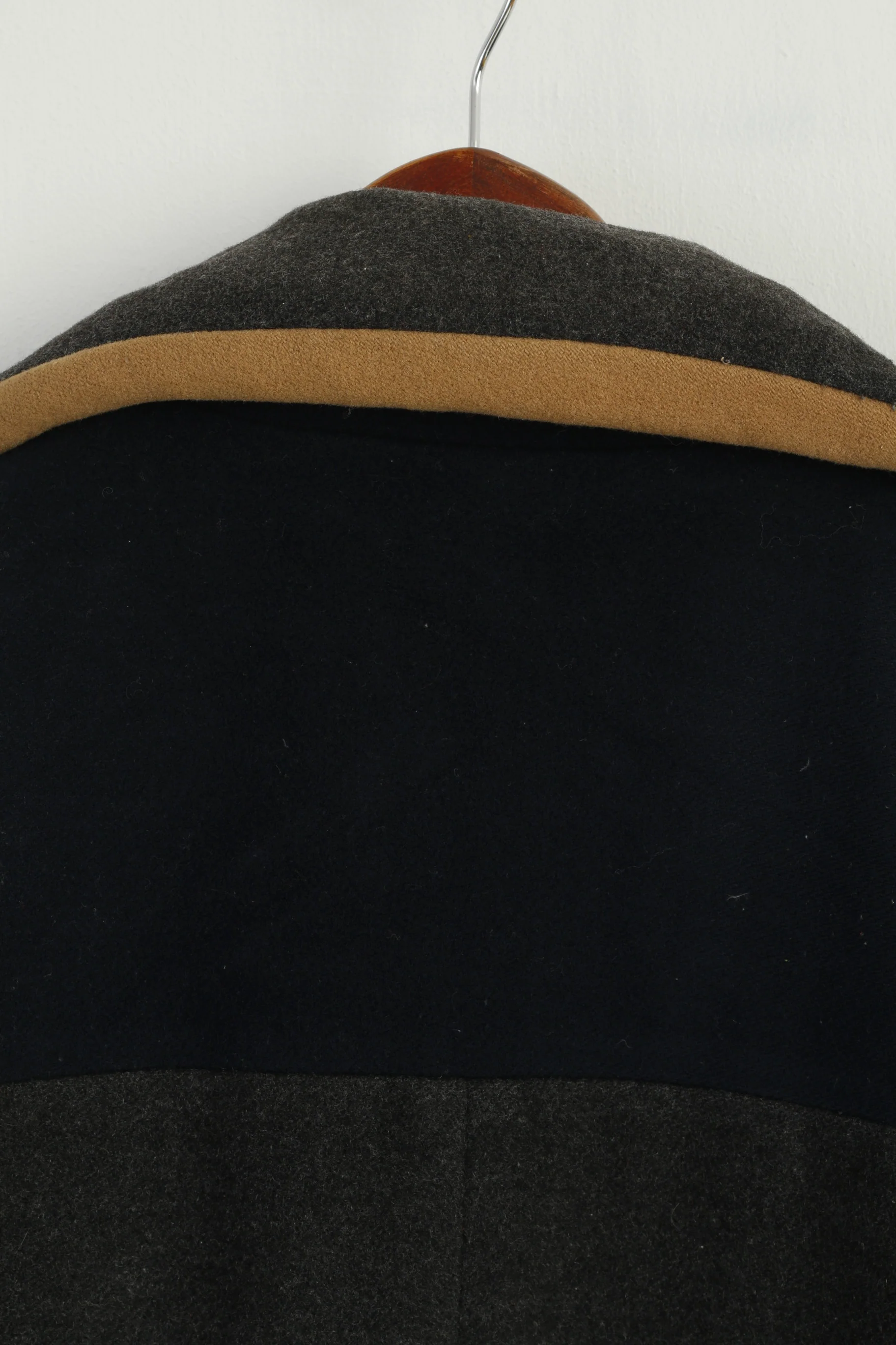 Paul Smith Men M Coat Charcoal Wool Cashmere Blend Vintage Double Breasted Top - Image 8