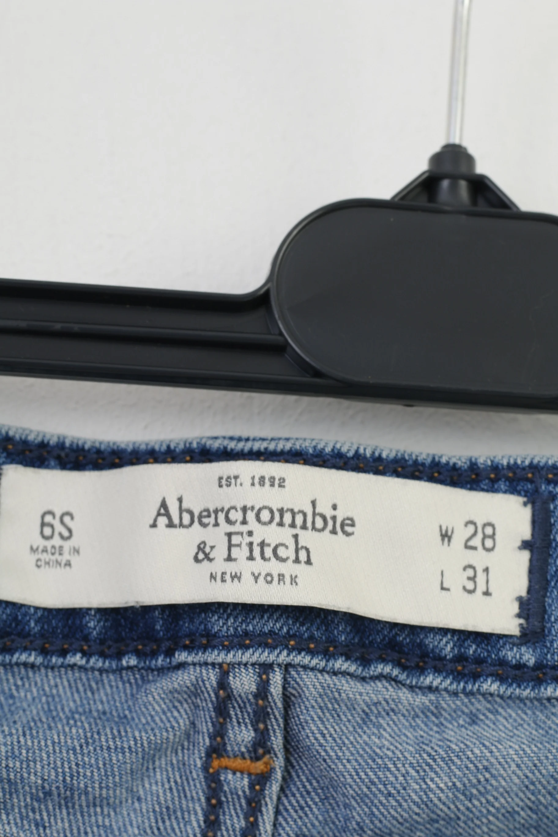 Abercrombie & Fitch Woman 28 Trousers Jeans Blue Ripped Cotton Classic Pants - Image 5