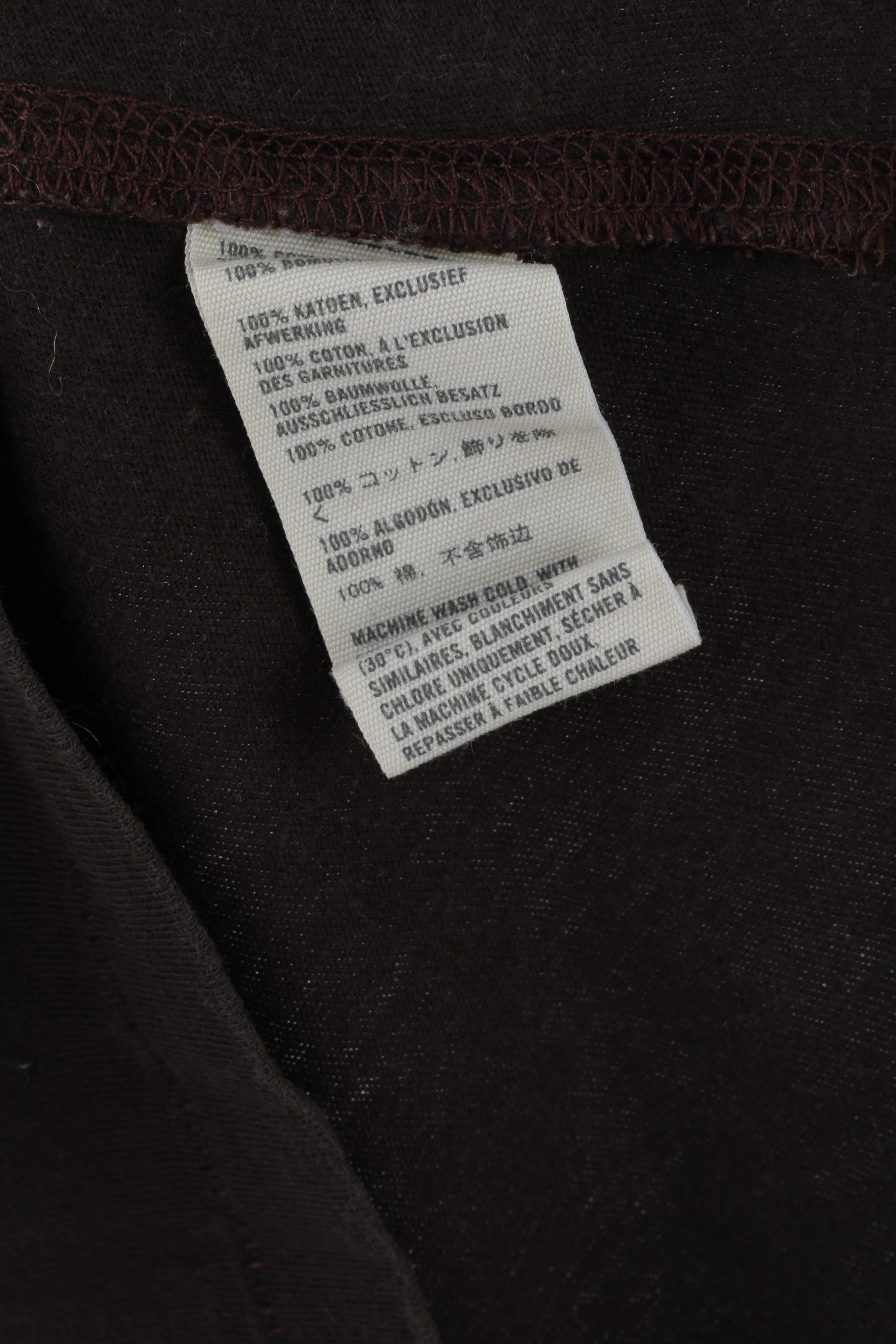 Abercrombie & Fitch Womens L T-Shirt Brown Cotton Torch New York Stretch Top - Image 4