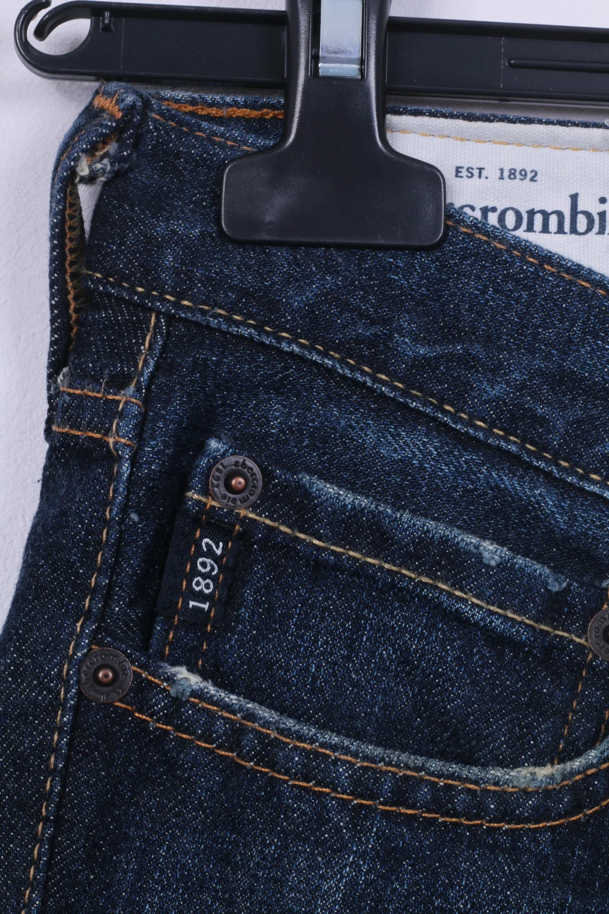 Abercrombie Girls 16 Slim Trousers Jeans Navy Cotton - Image 3