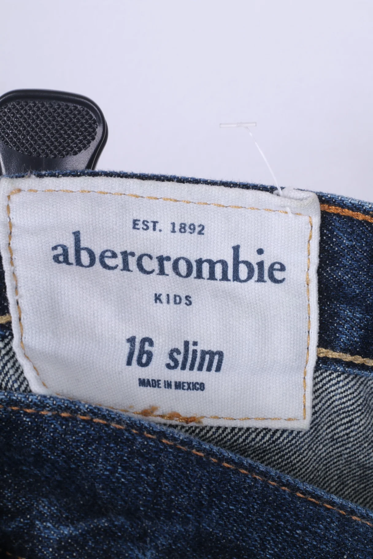 Abercrombie Girls 16 Slim Trousers Jeans Navy Cotton - Image 4