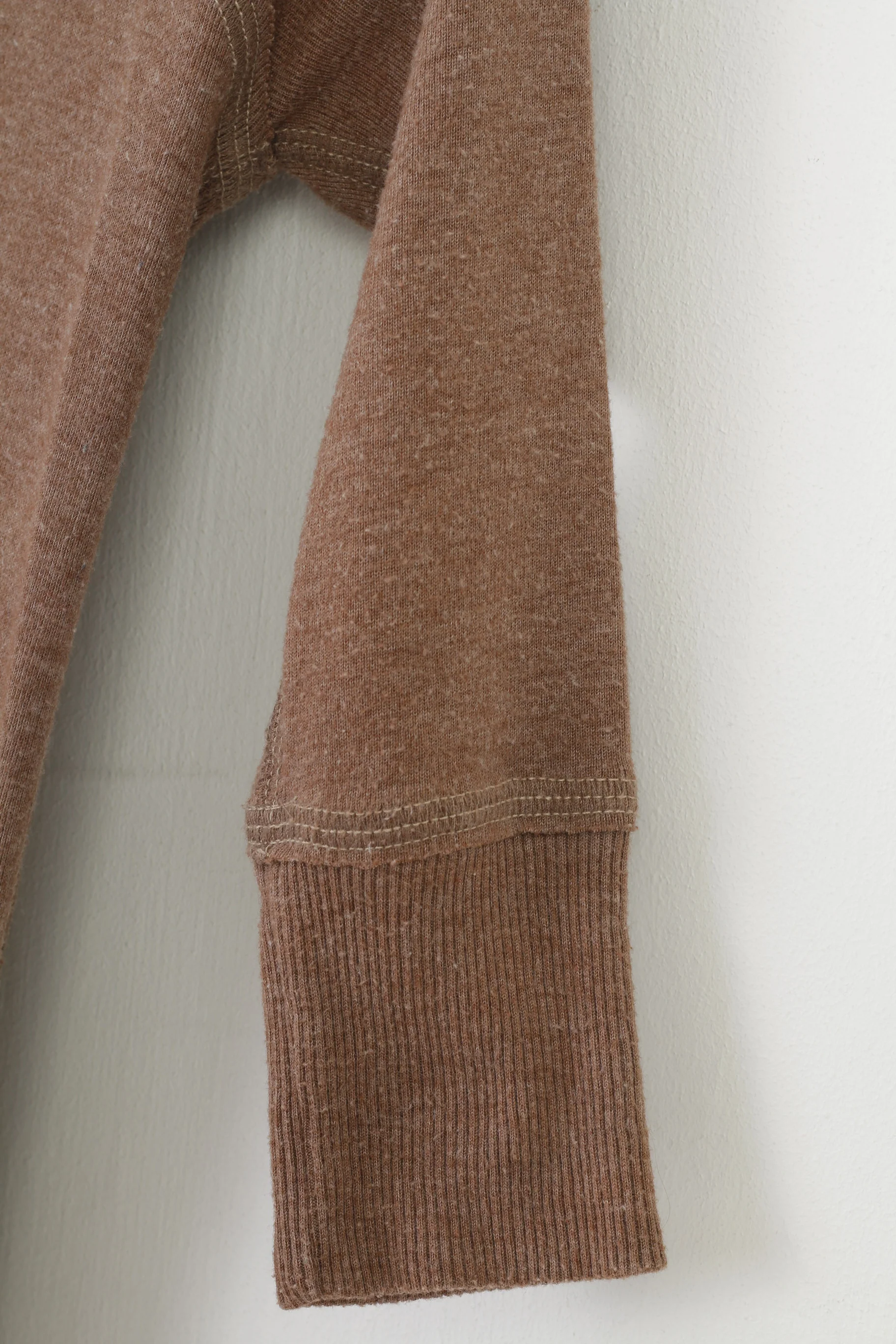 Abercrombie Girls L Shirt Jumper Brown Cotton Hood V Neck Vintage Top - Image 3