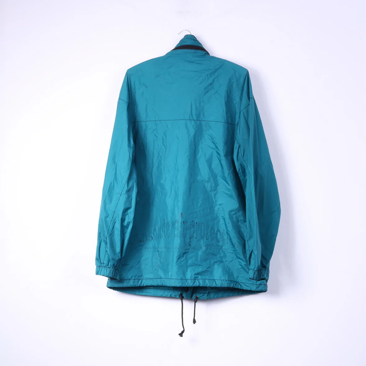 Absolute Rain Protection by Elho Men L Jacket Green Zip Up Vintage 90s Hidden Hood Top - Image 5