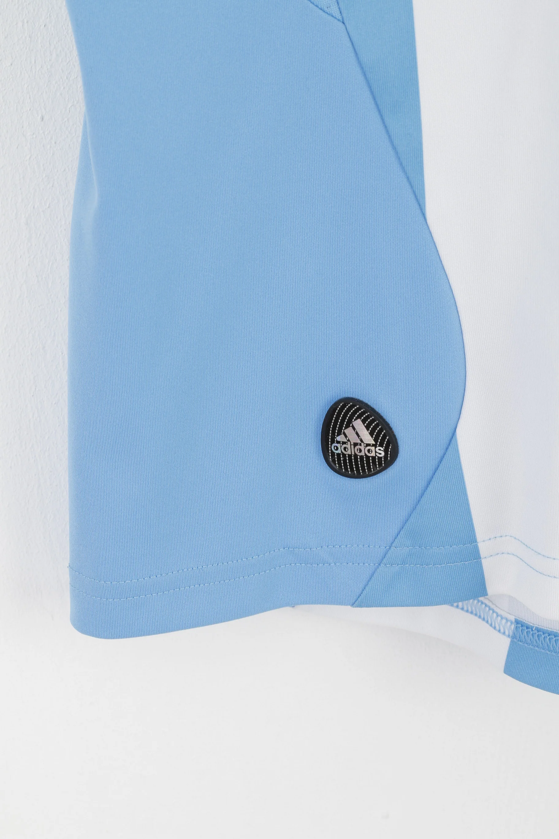 Adidas AFA Boys 14 age L Shirt Blue White Sport Training Argentine Football Jersey Top - Image 3