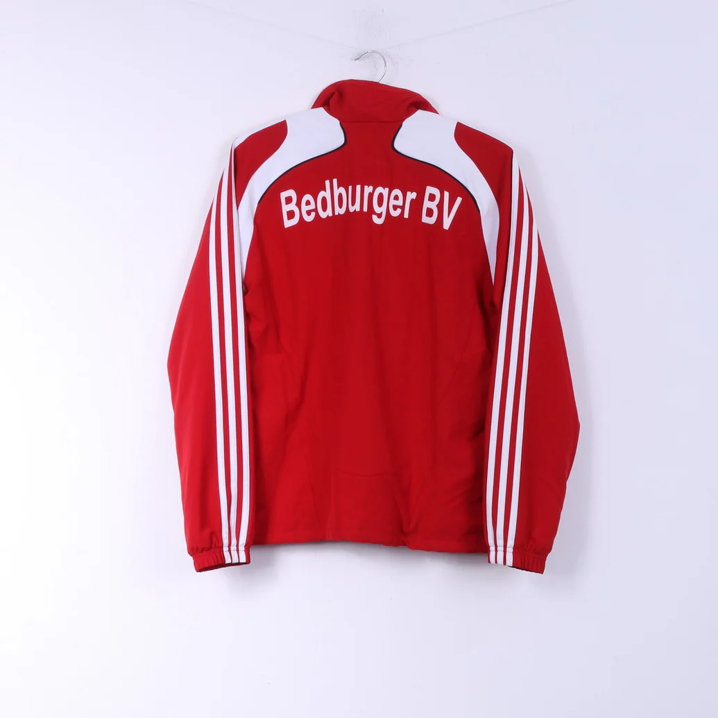 Adidas Bedburger BV Boys 14 Age 164 Track Top Jacket Red Football Light Top - Image 6