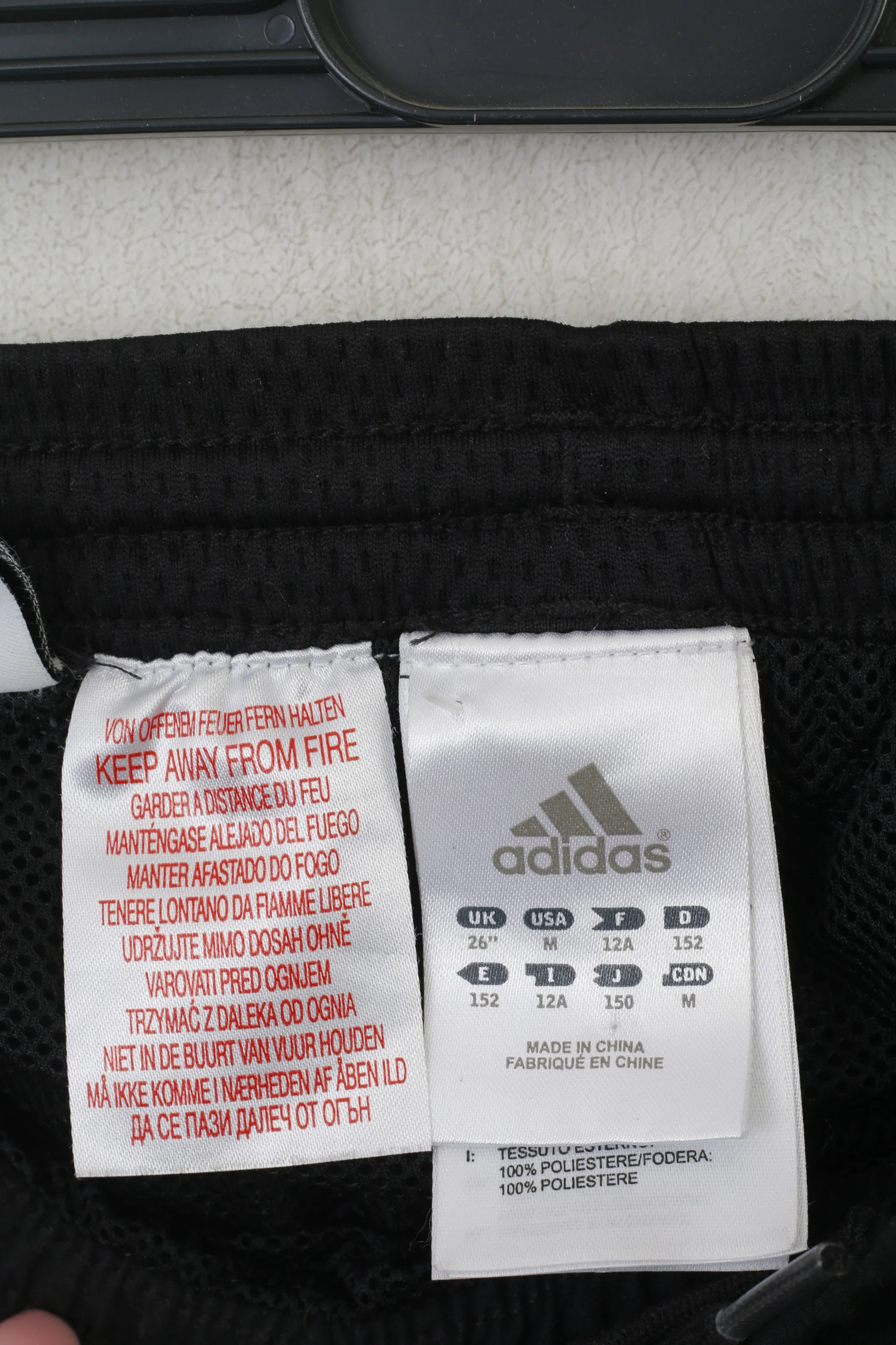 Adidas Boys 152 12 Age Trousers Black Polyester Climalite Active Sweatpants - Image 3