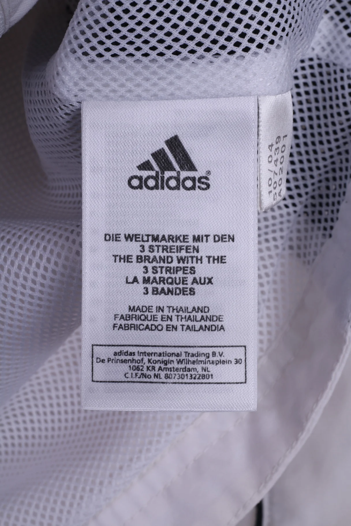 Adidas Hervis Sports Tc-Sautens Womens 10 S Lightweight Jacket White Full Zipper Sportswear - Image 5
