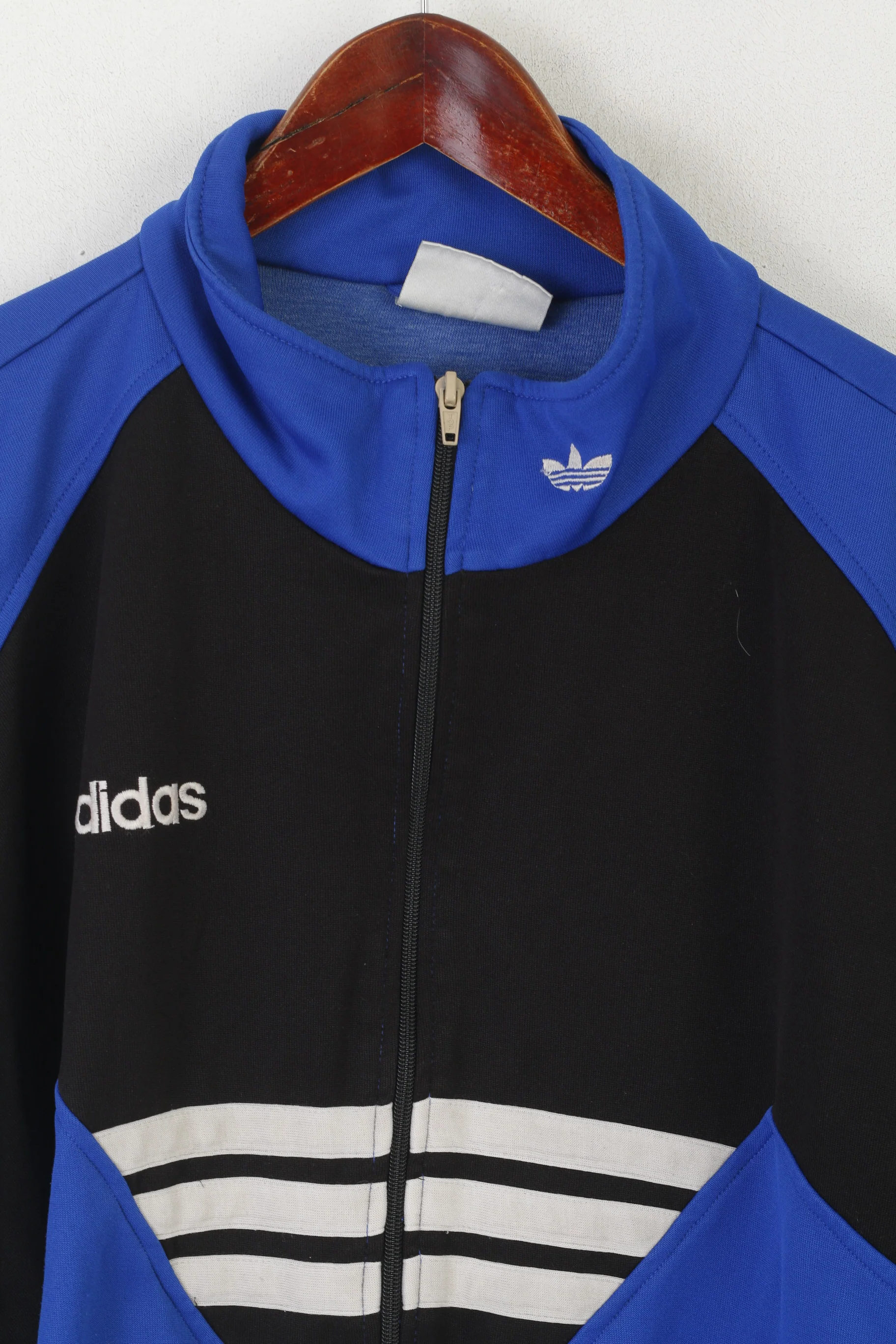 Adidas Men 186 M Sweatshirt Blue Vintage Schiwik Zip Up Sportswear Track Top - Image 2