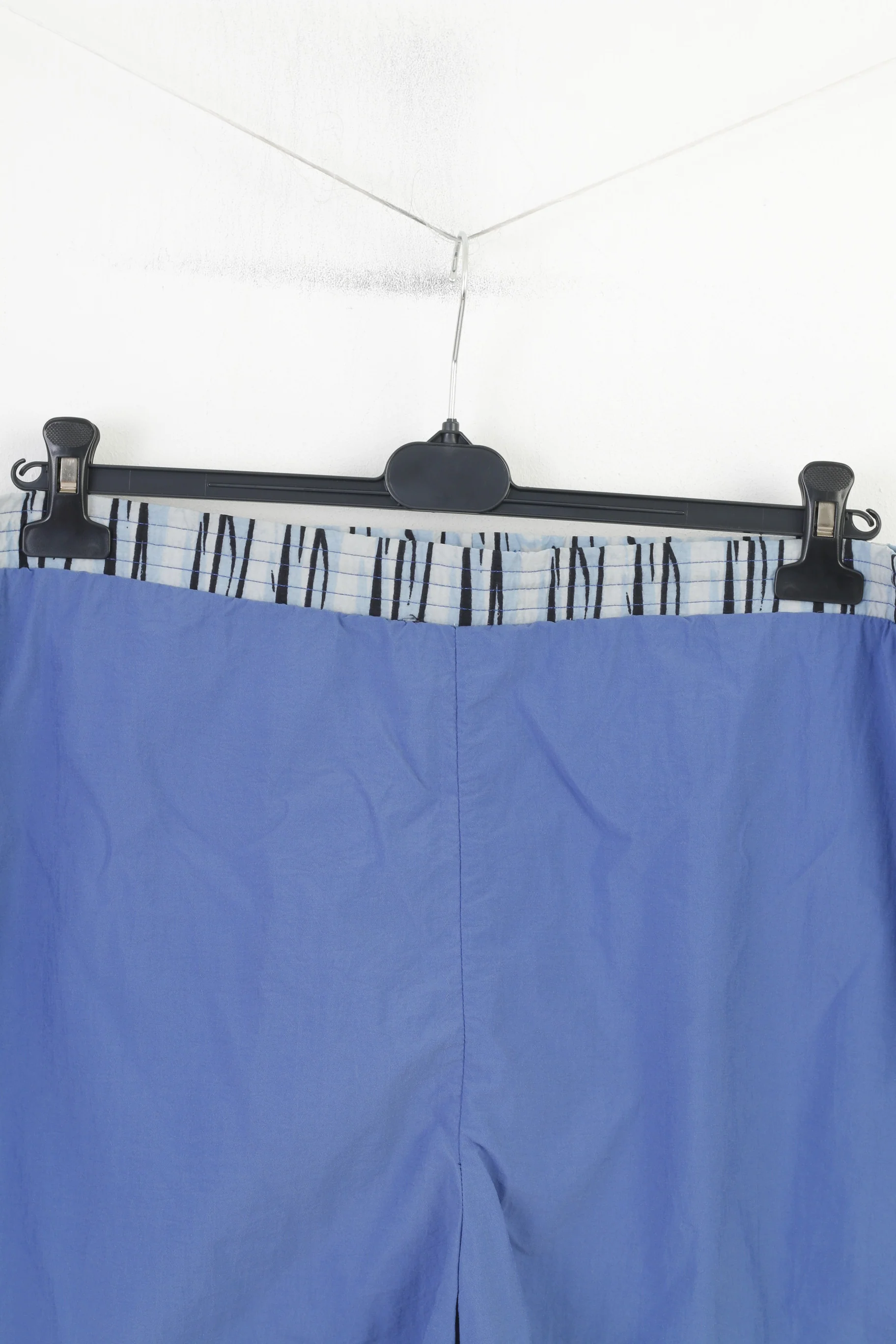 Adidas Men 2XL Shorts Blue Training Sportswear Nylon Waterproof 3 Stripes Vintage Pants - Image 2