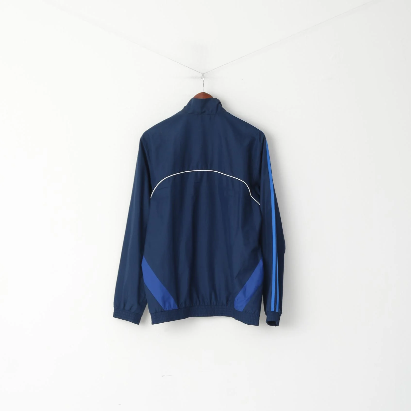 Adidas Men 38/40 M Jacket Navy Training Activewear Bomber Zip Up Top - Image 7