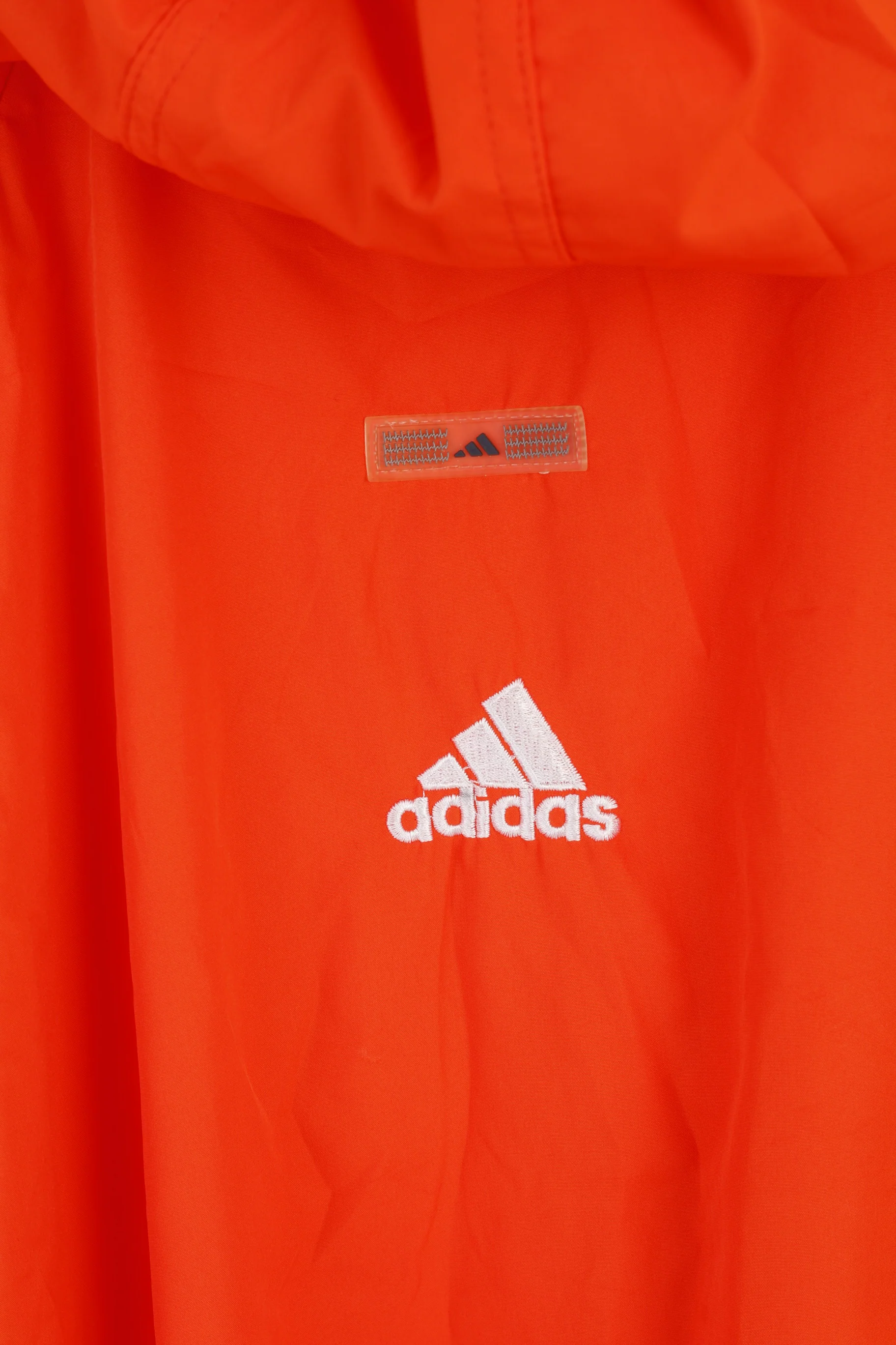 Adidas Men L 182 Jacket Orange Vintage Hooded Sportswear Full Zip Top - Image 8