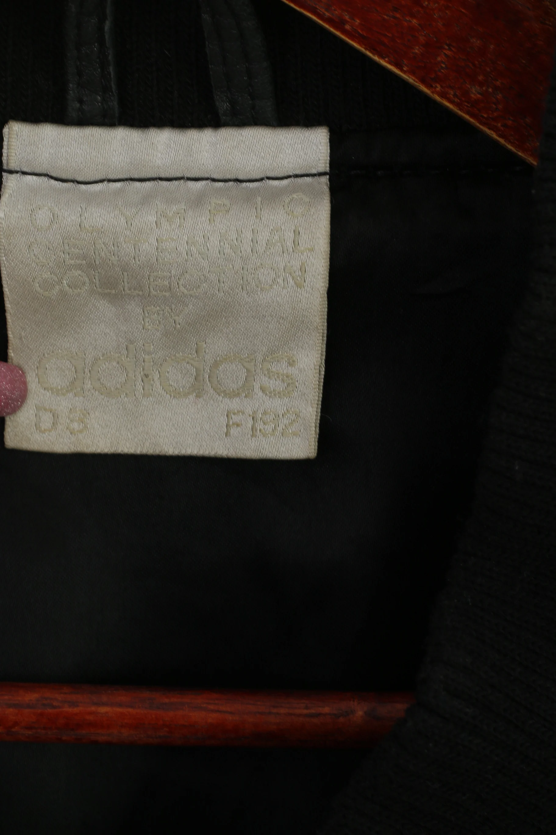 Adidas Men L 192 Leather Jacket Black Olympic Collection 1932 Los Angeles Vintage Top - Image 6