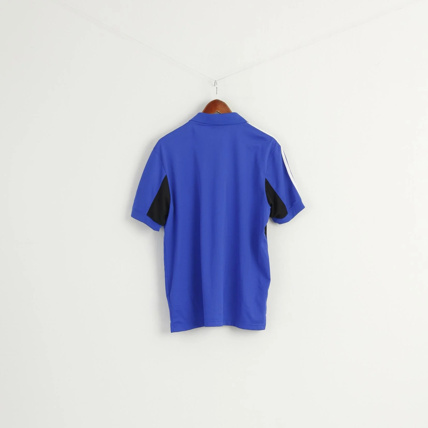 Adidas Men L Polo Shirt Blue West Bromwich Albion Football  Jersey Training Top - Image 5