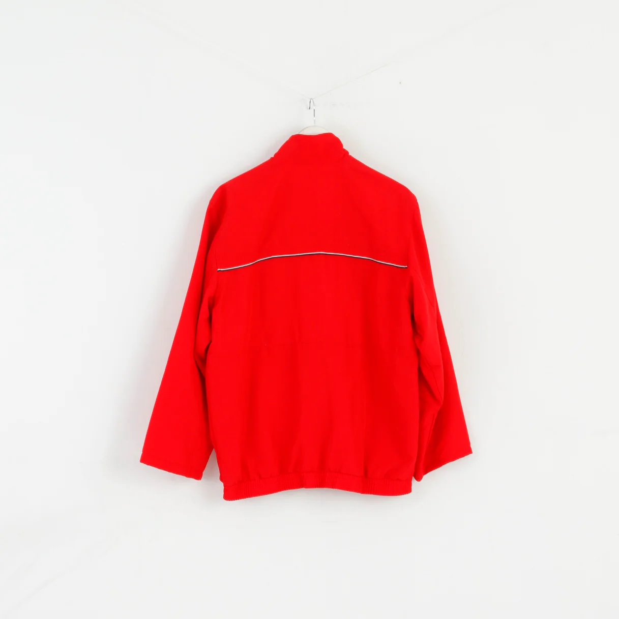 Adidas Men M 180 Jacket Red Activewear Full Zipper Mesh Lined Sport Top - Image 7