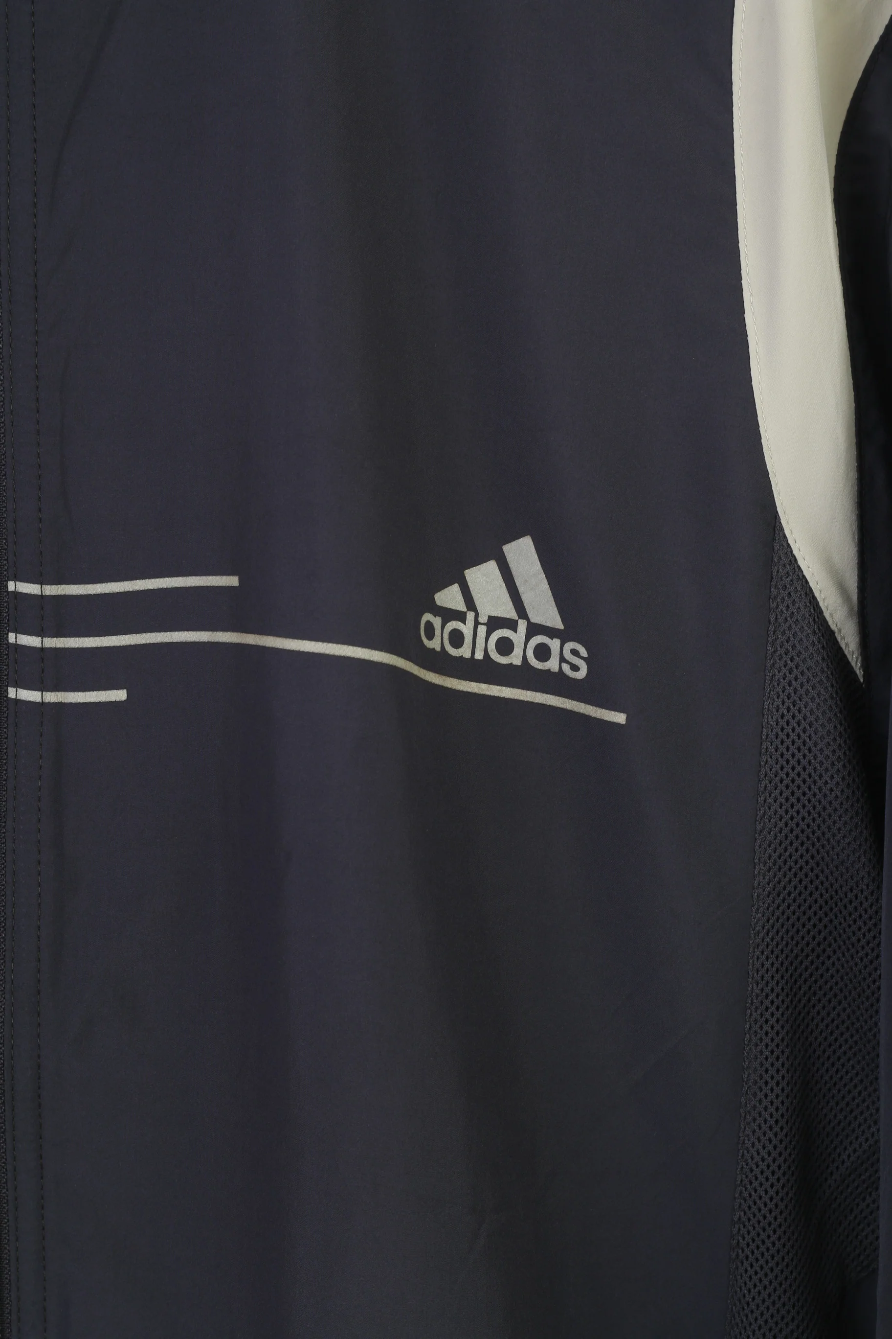 Adidas Men M Jacket Navy Lightweight Vintage Run Sportswear Zip Up Training Top - Image 4