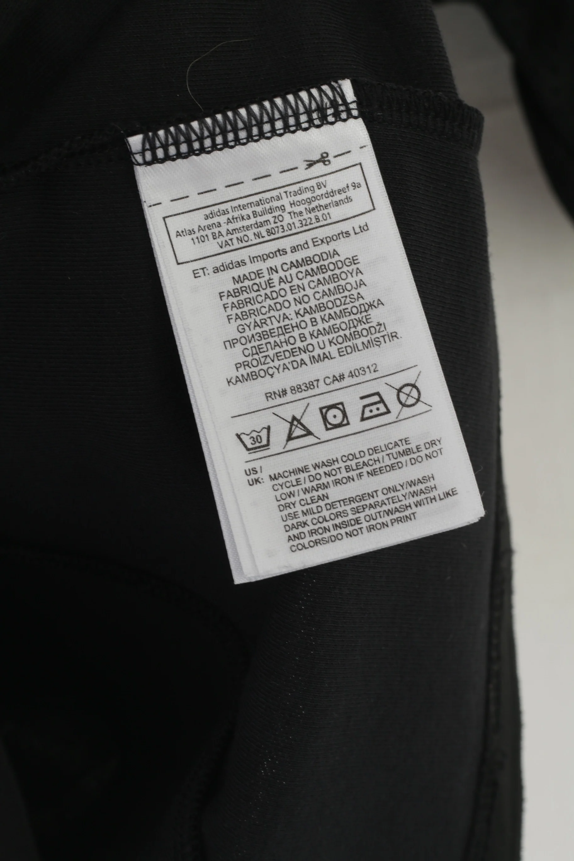 Adidas Men M Polo Shirt Black Cotton Sportswear #3 Activewear Training Top - Image 5