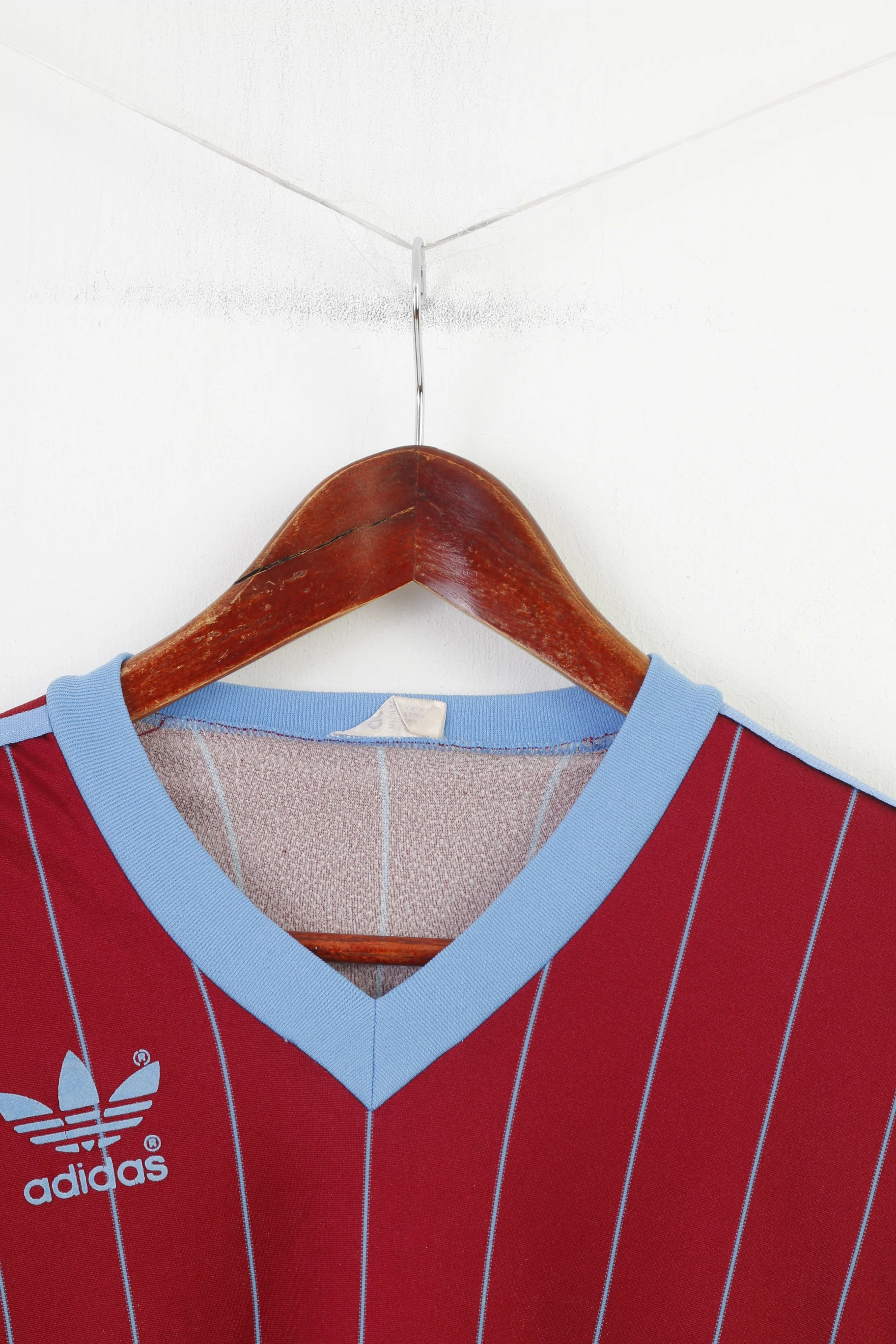 Adidas Boy M 10 Age Shirt Burgundy Vintage 90s Prince Rupert Crew Neck Sport Top - Image 2