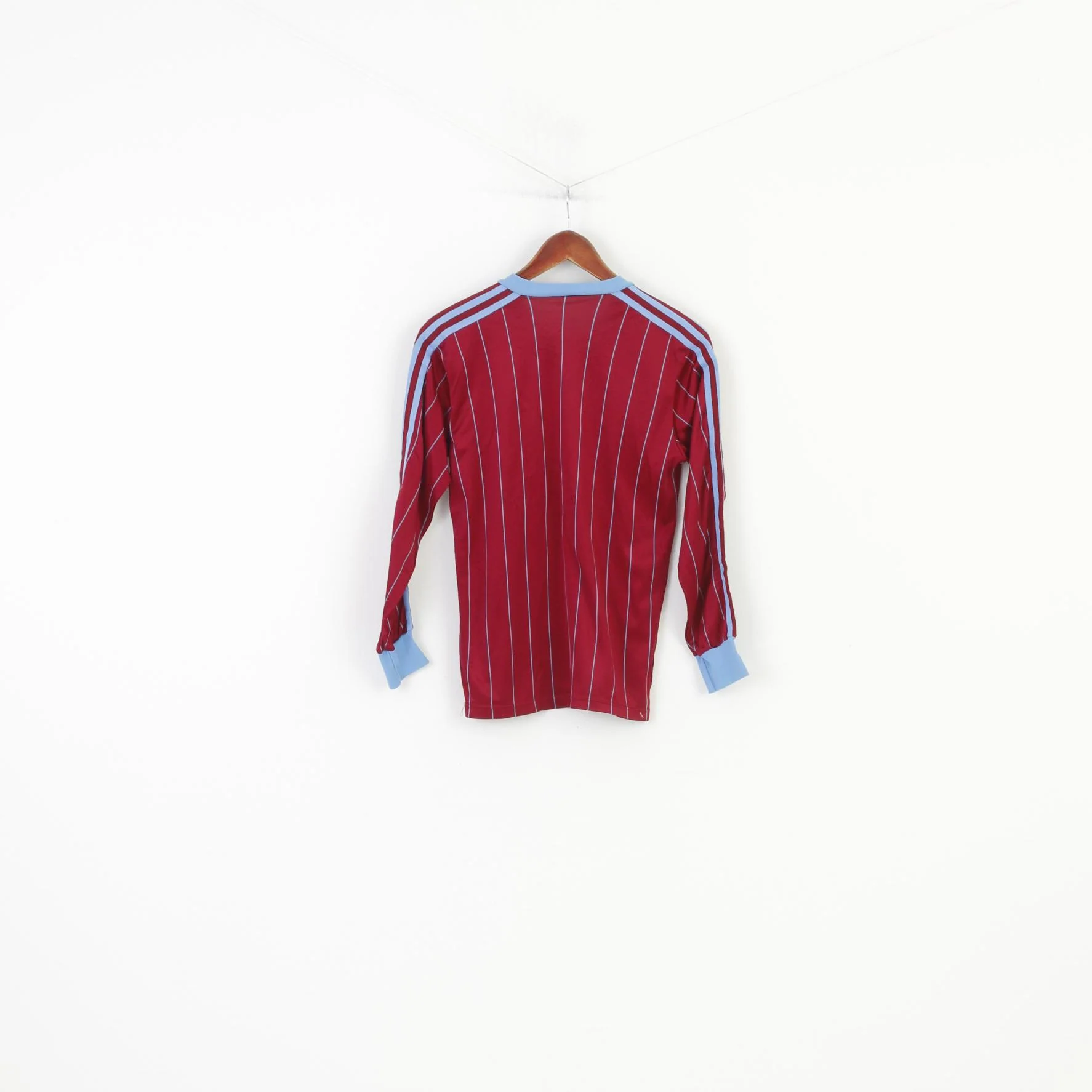 Adidas Boy M 10 Age Shirt Burgundy Vintage 90s Prince Rupert Crew Neck Sport Top - Image 8