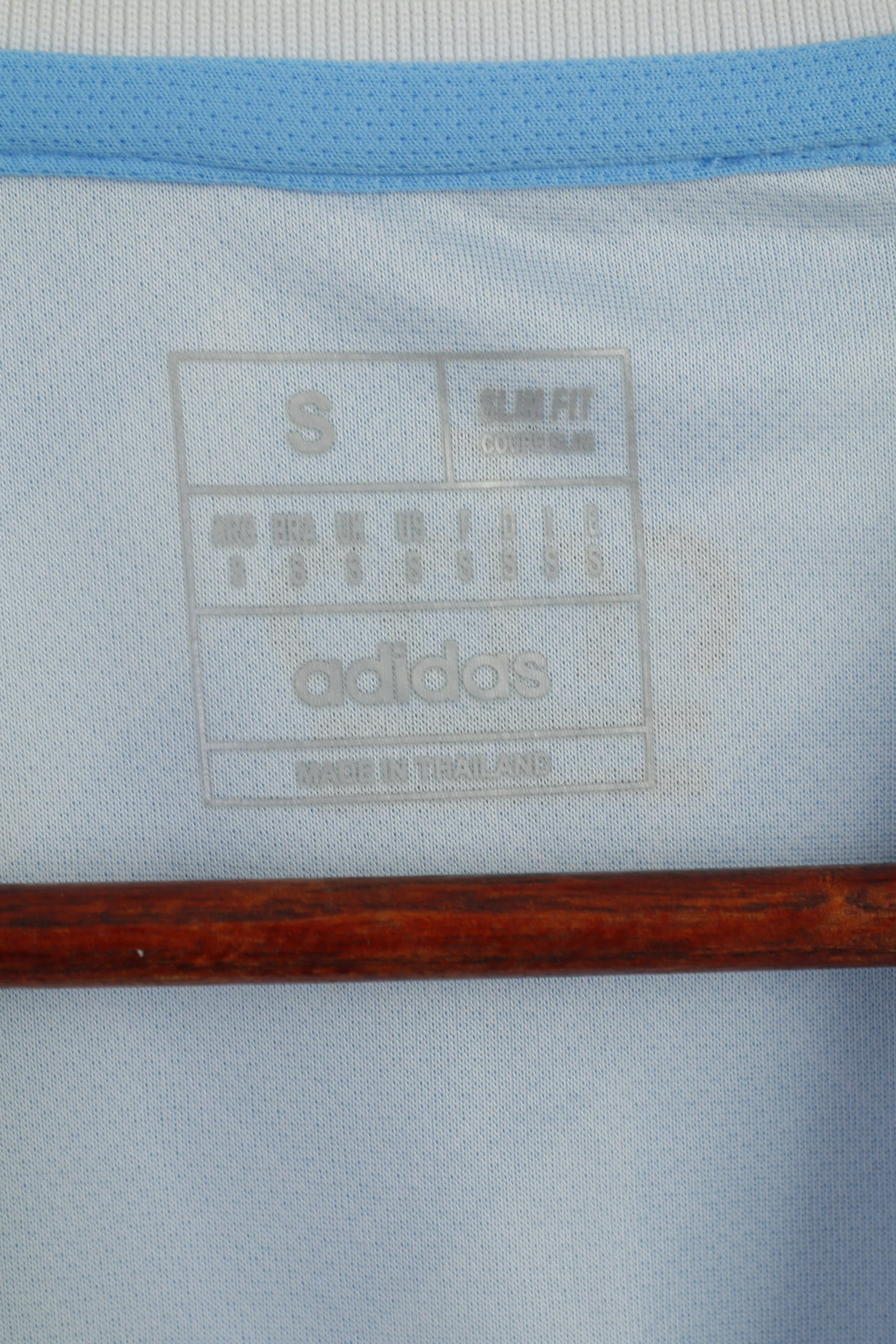 Adidas Men S Shirt Blue Shiny 1895 Royal Belgian FA Football Jersey Polo Top - Image 3