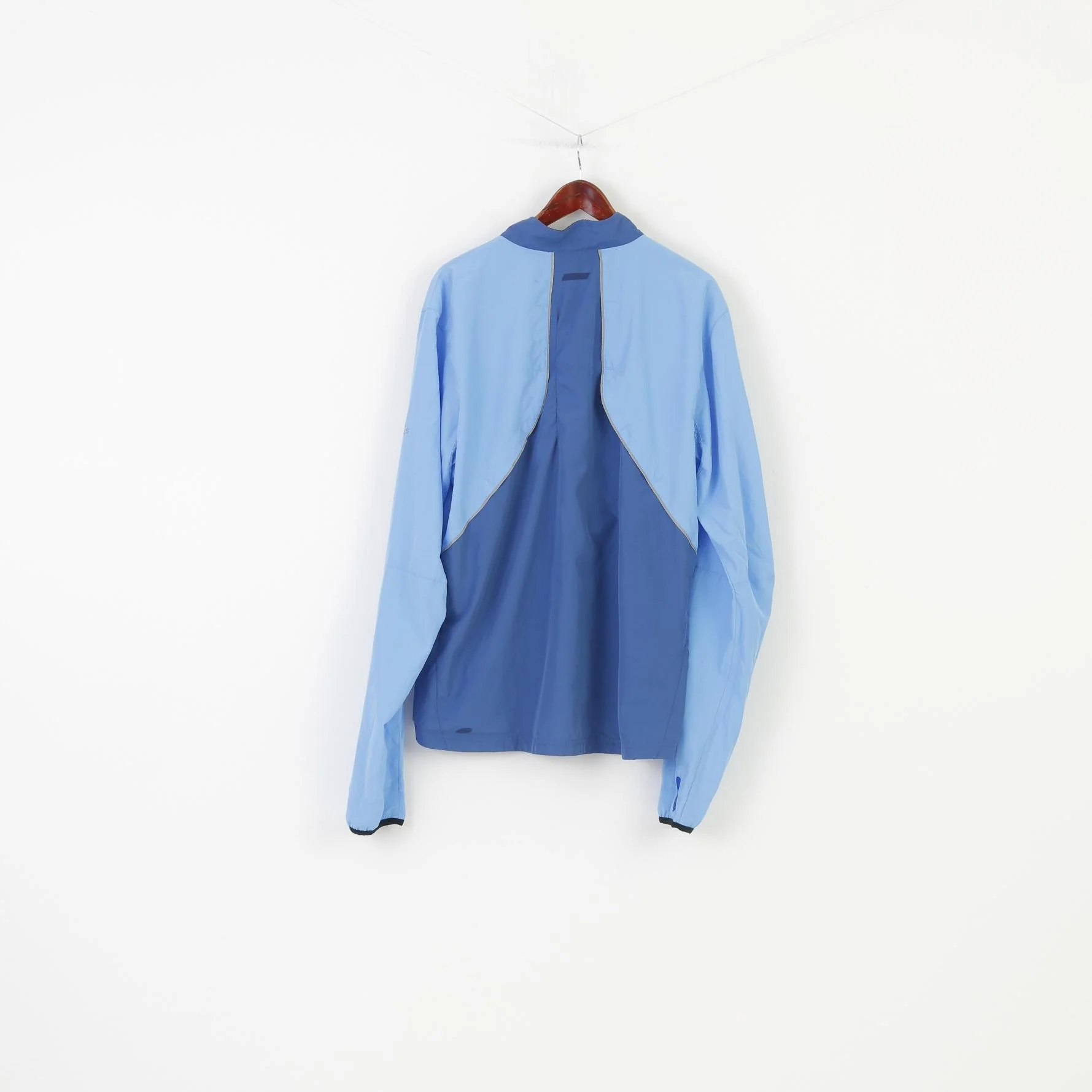 Adidas Men XL Jacket Blue Polyester Vintage 3 Stripes Full Zipper Sport Top - Image 8