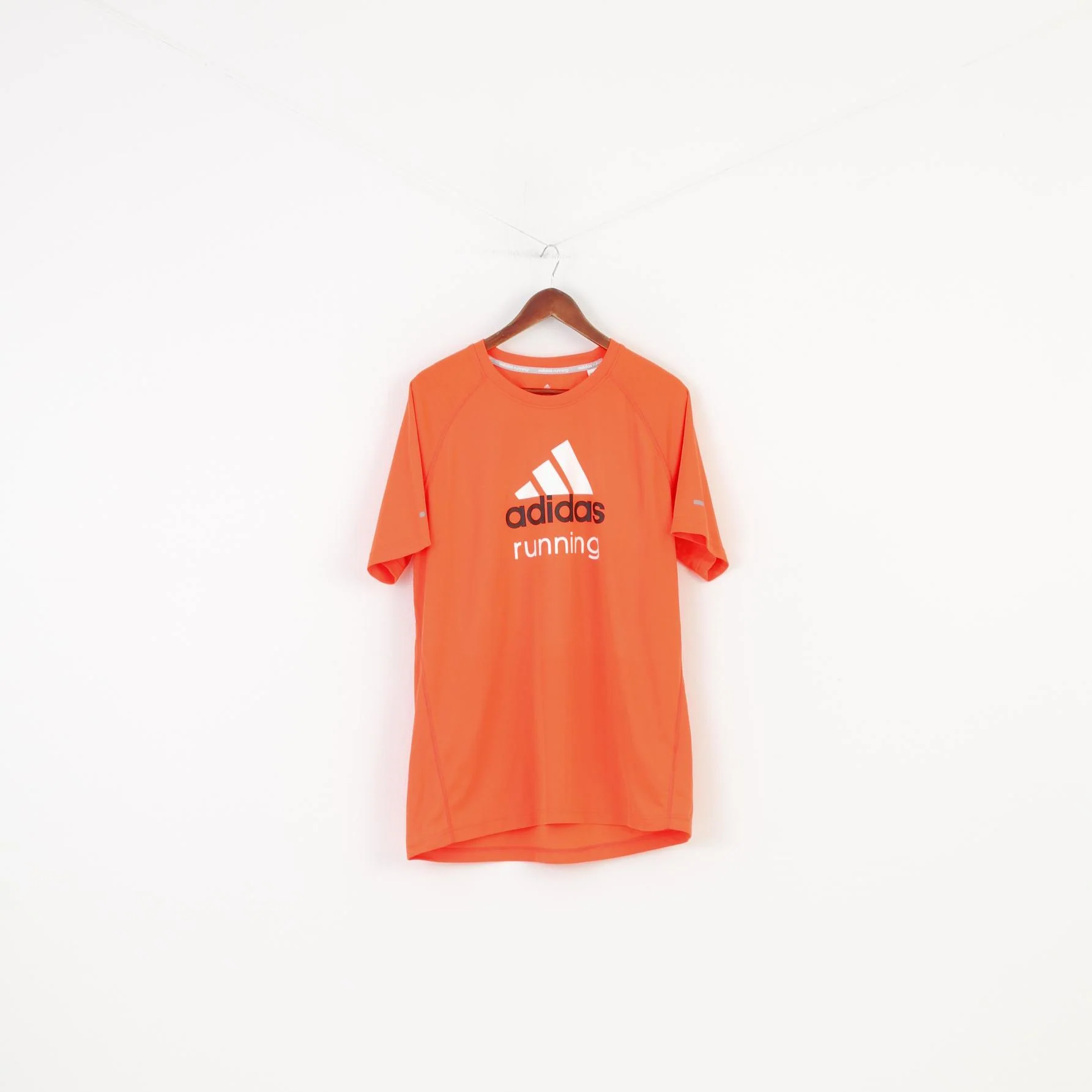 Adidas Men XL T-Shirt Coral Sport Running Short Sleeve Gym Top