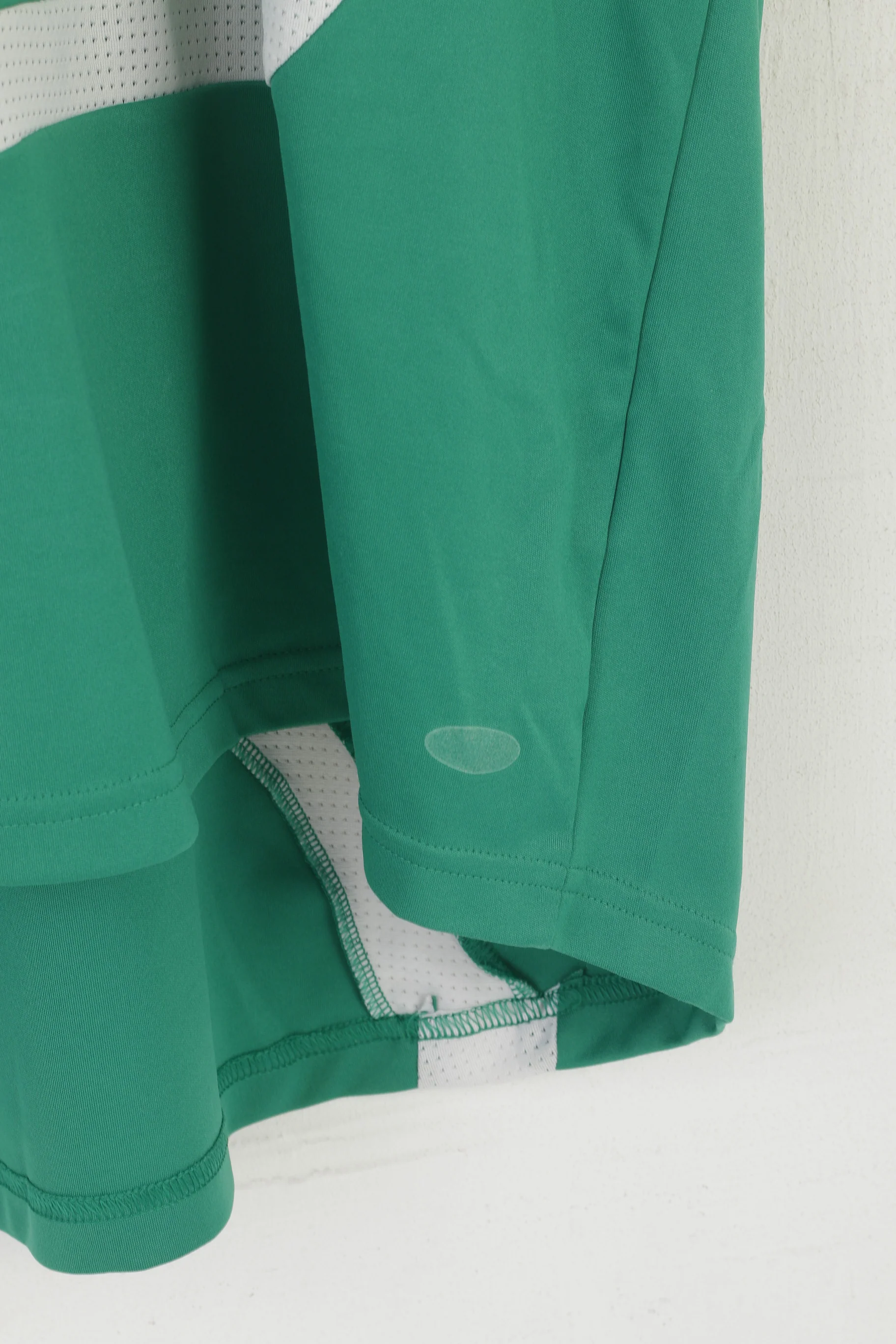 Adidas Men XXL Shirt Green Shiny Vintage Sportswear Jersey Training Top - Image 4