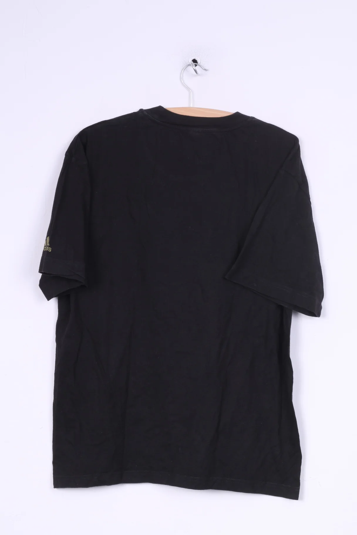 Adidas Mens M Graphic Shirt Black Cotton Crew Neck Sport - Image 6