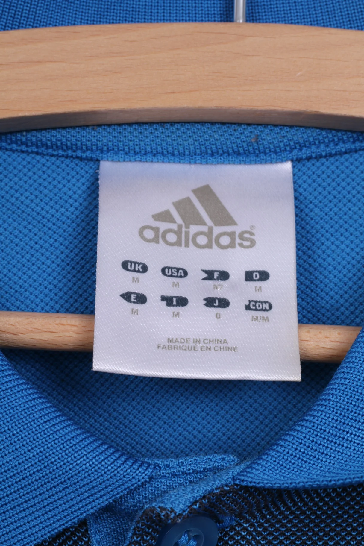 Adidas Mens M Polo Shirt Blue Striped Short Sleeve Cotton Blend Summer Top - Image 4