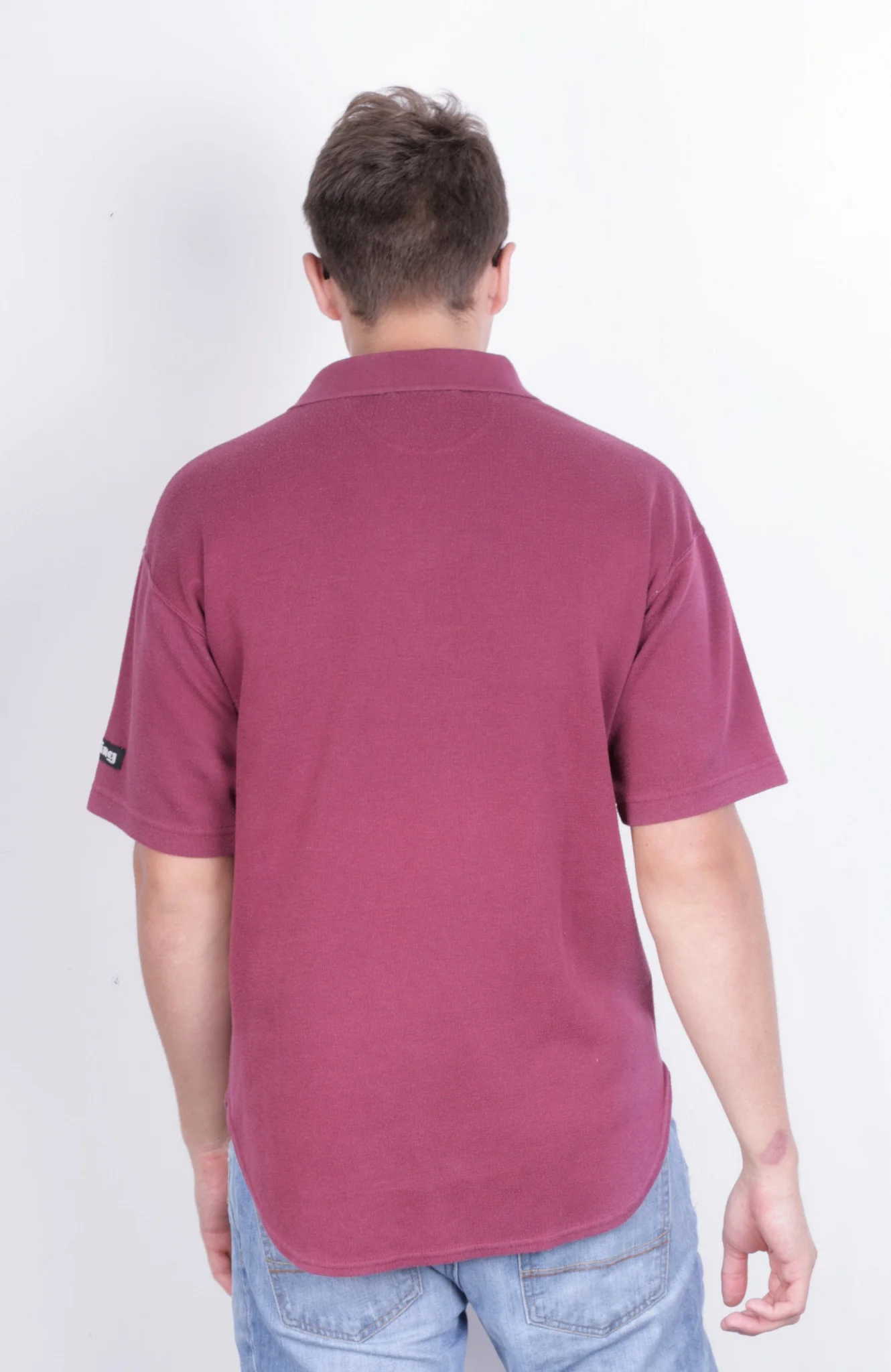 Adidas Mens M Polo Shirt Short Sleeve Maroon Cotton Sport Traning - Image 5