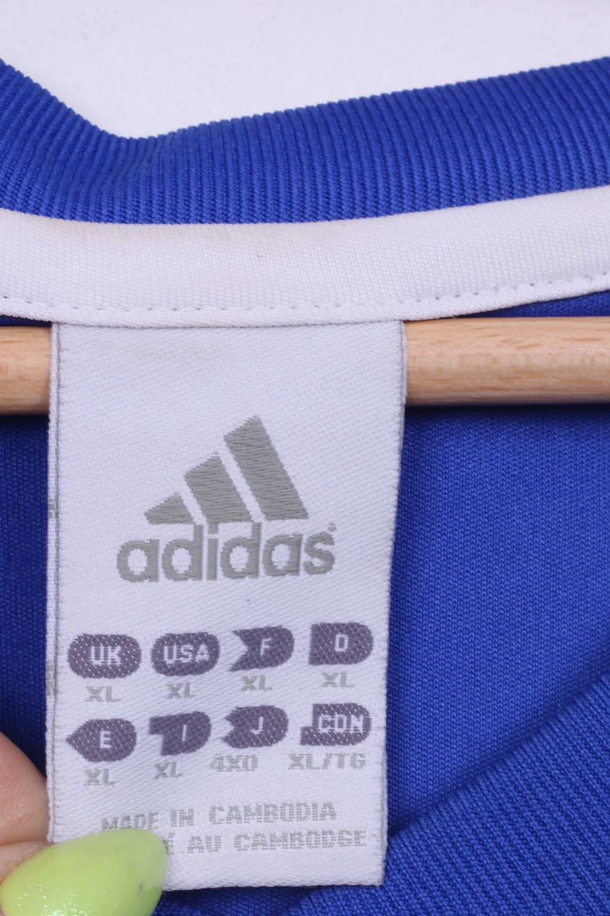 Adidas Mens XL Jersey Blue Shirt Sport Trening Top - Image 4