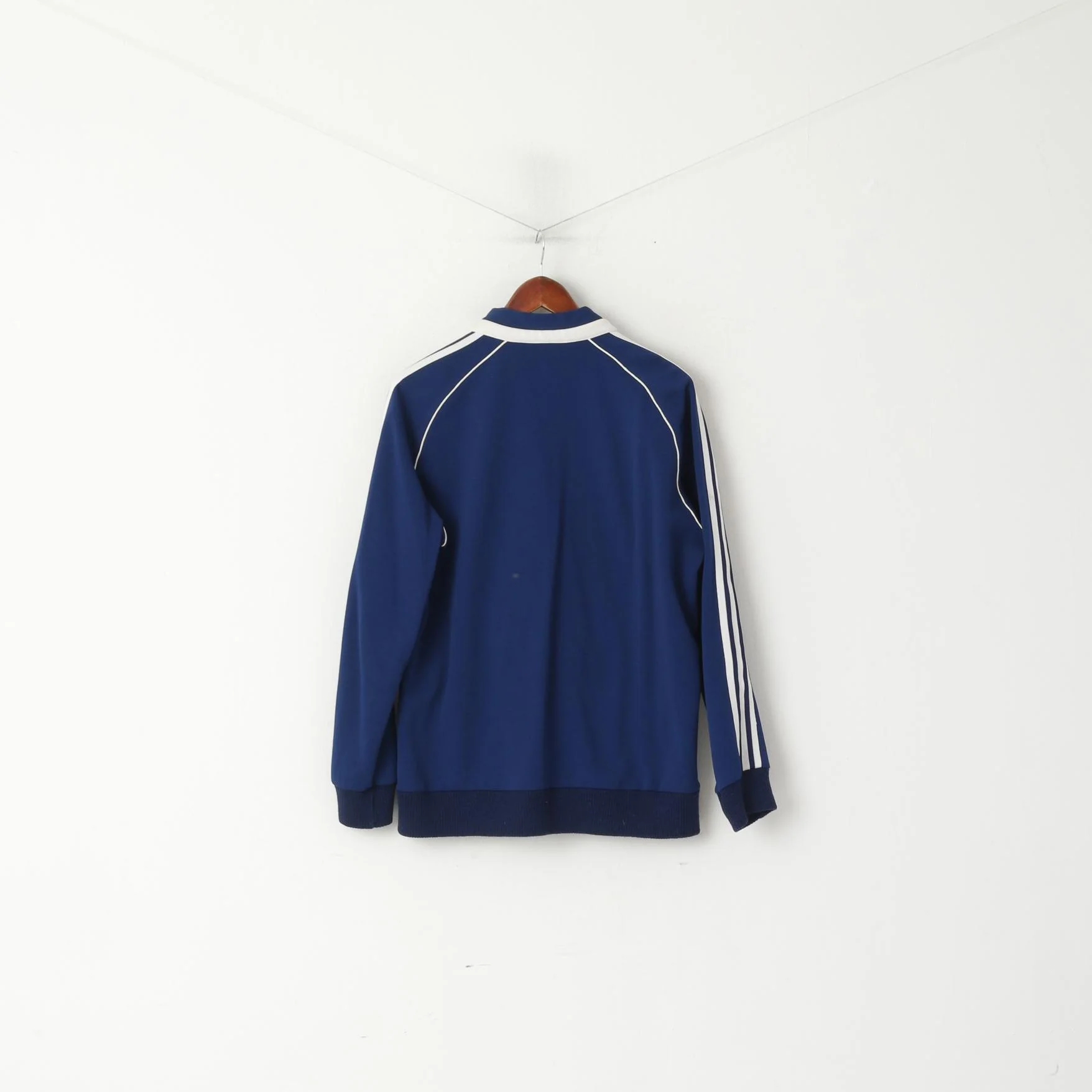 Adidas Real Vintage 70s Beckenbauer Men 52 L Track Jacket Navy Tracksuit Finland Top - Image 9