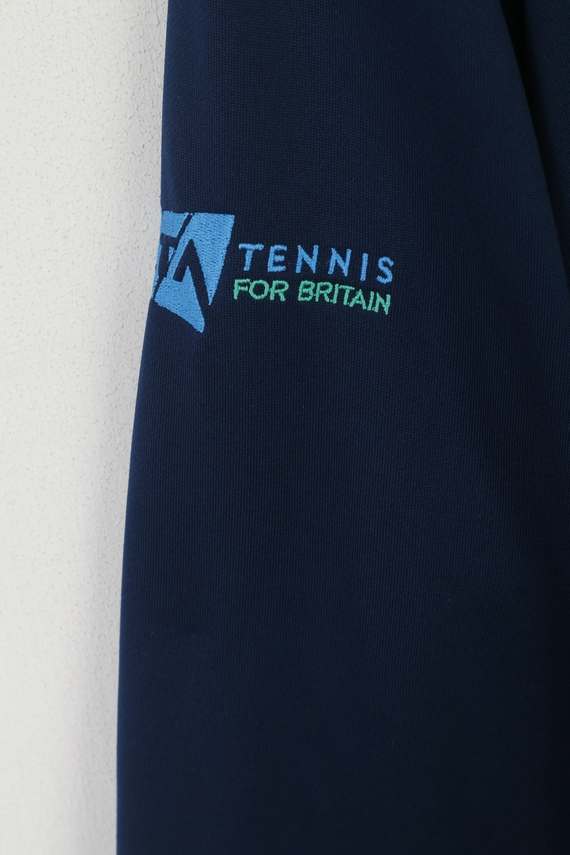 Adidas Team Men XL Sweatshirt Navy Climalite LTA Tennis For Britain Sport Track Top - Image 9
