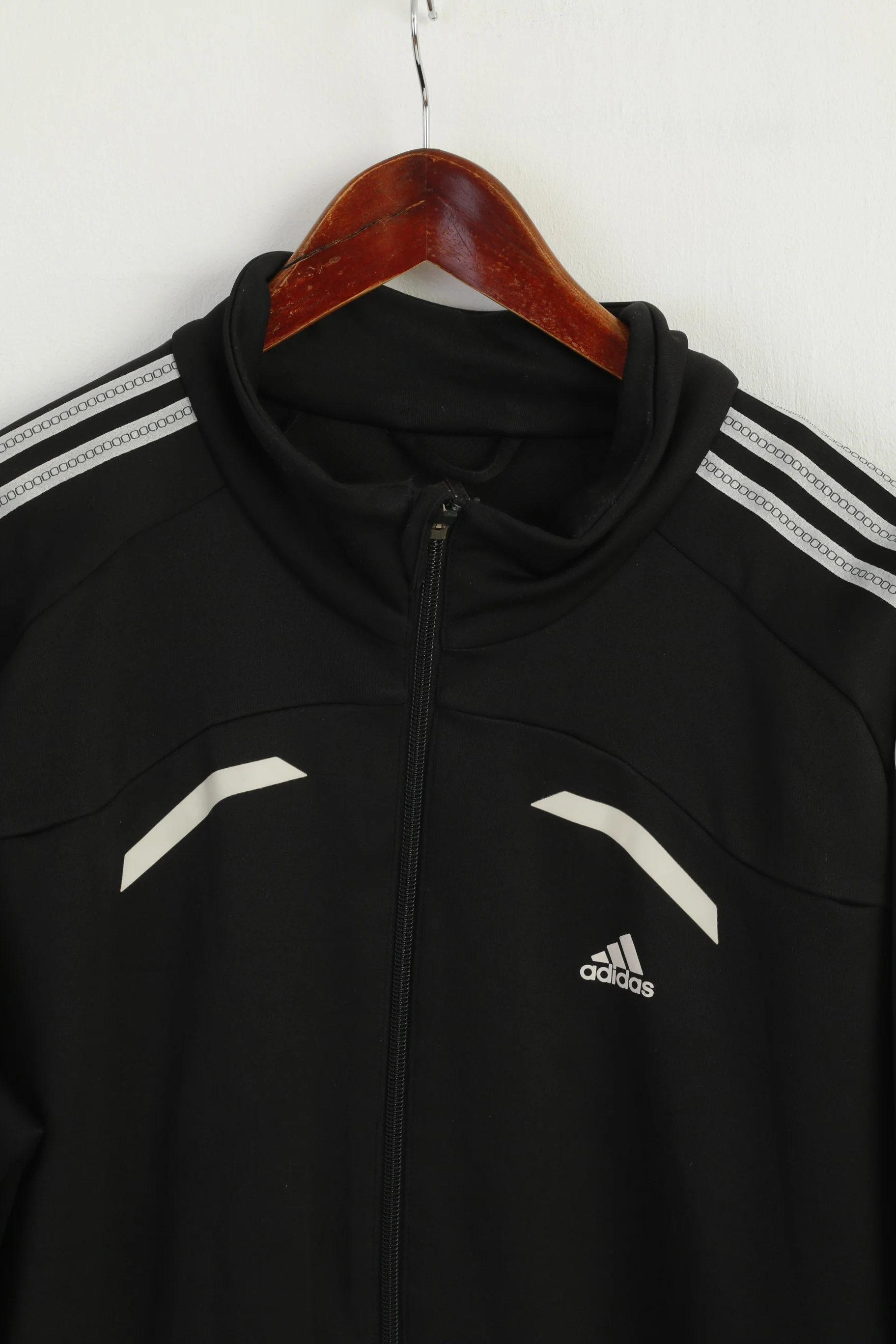 Adidas Vintage Men's Track Jacket - Black 3-Stripe (Size XL approx.) - Image 3