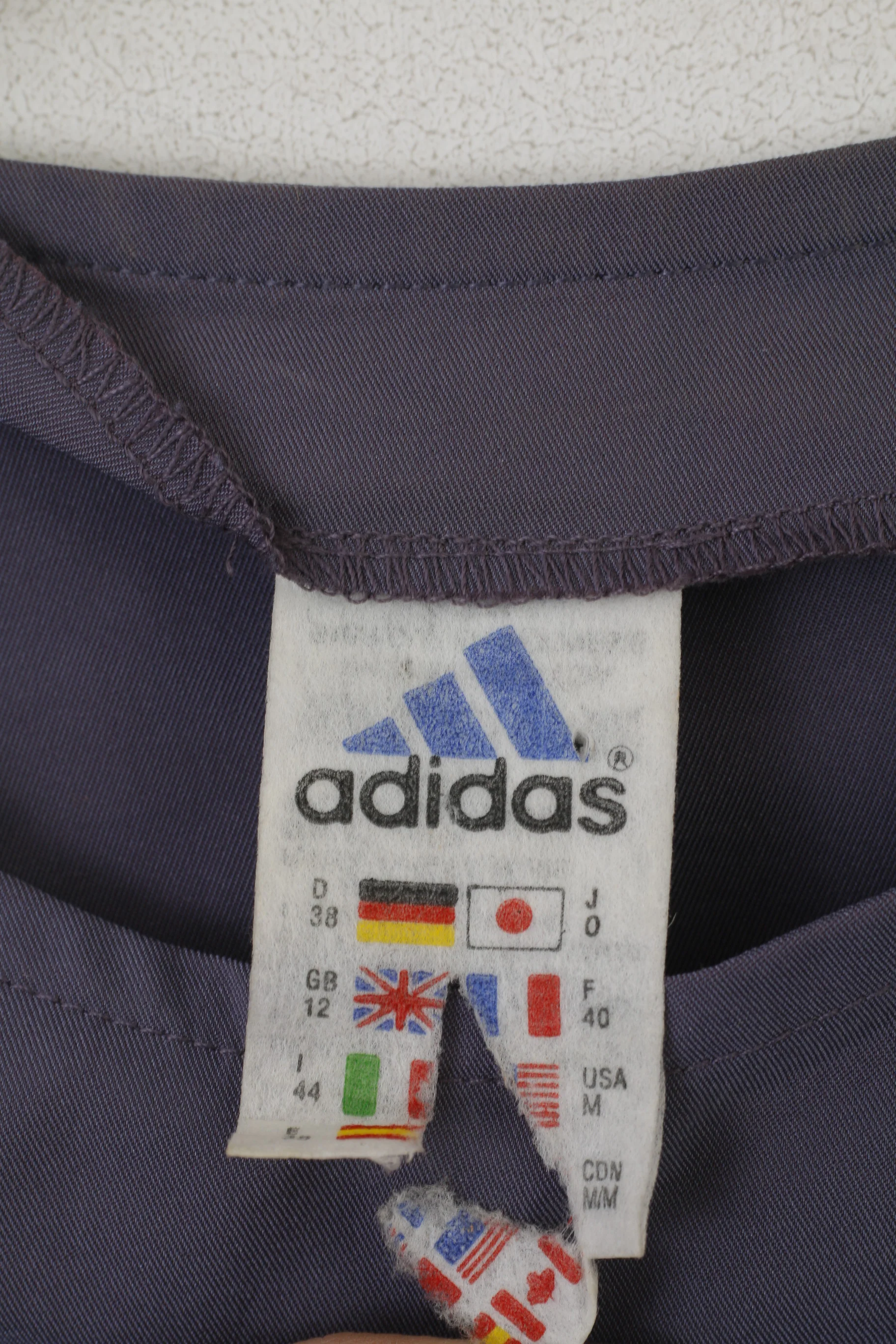 Adidas Women 12 M Shirt Purple Vintage Sleeveless Mesh Cut Outs Sport Top - Image 4