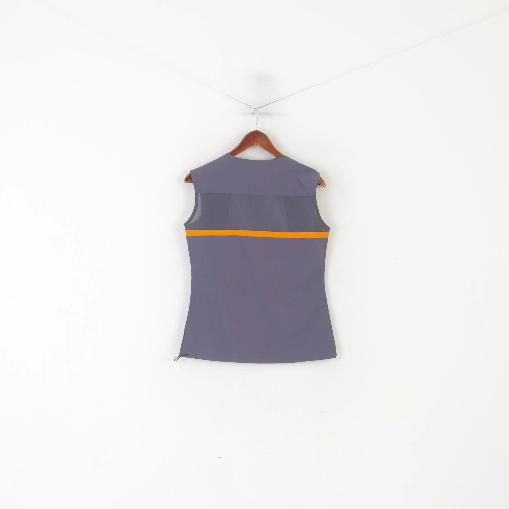 Adidas Women 12 M Shirt Purple Vintage Sleeveless Mesh Cut Outs Sport Top - Image 7