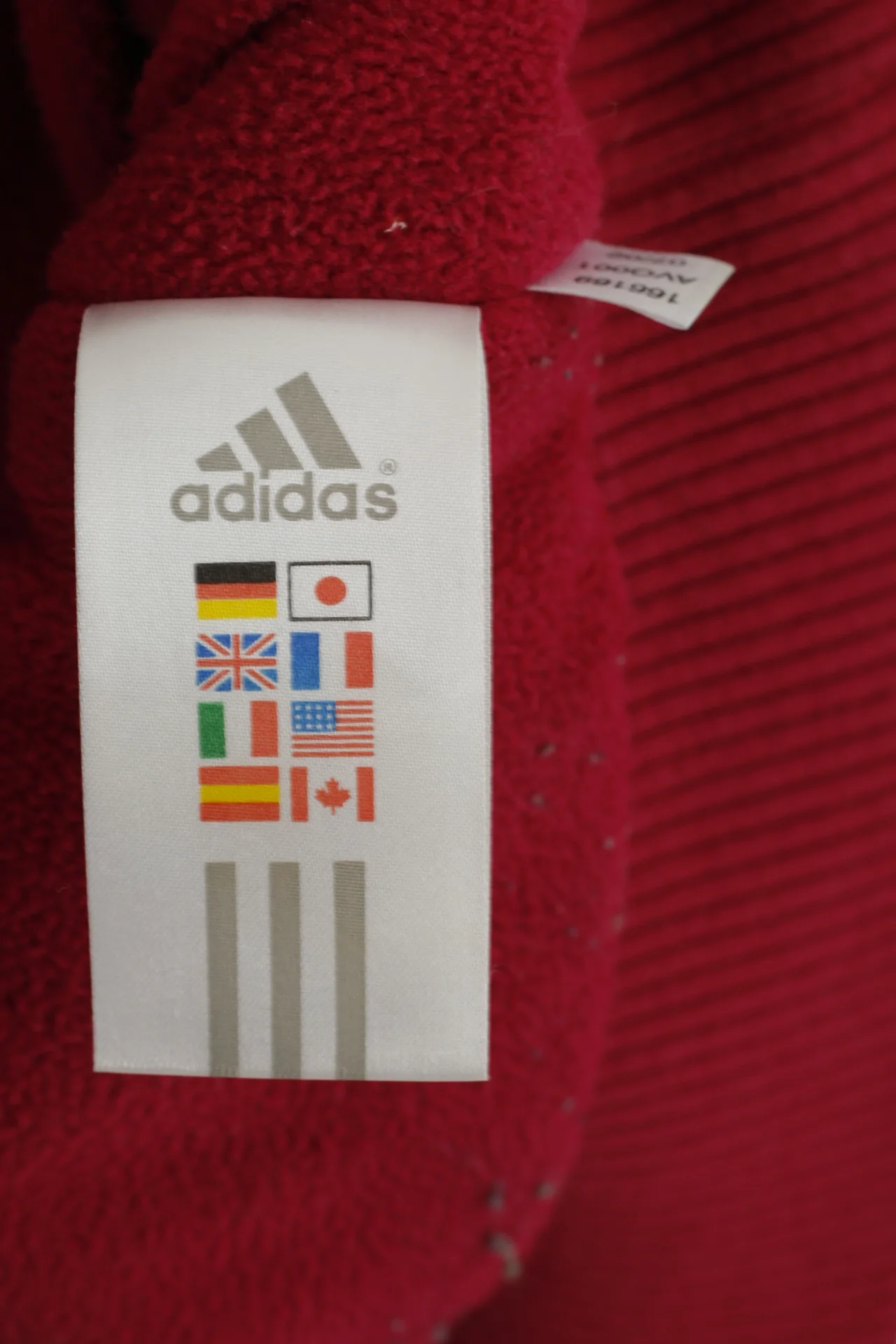 Adidas Women 18 L Jacket Maroon Padded Nylon Zip Up Bomber Warm Top - Image 6
