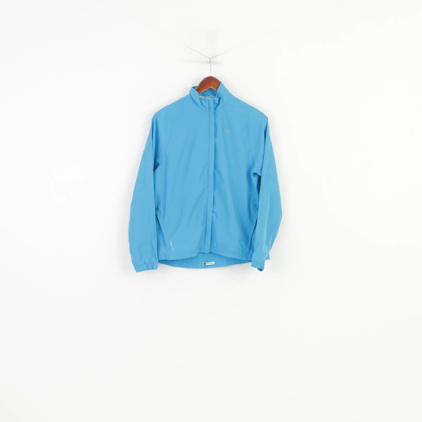 Adidas Women 40 M Jacket Blue Clima Proof Formotion Run Fitness Training Outwear Top - Image 2