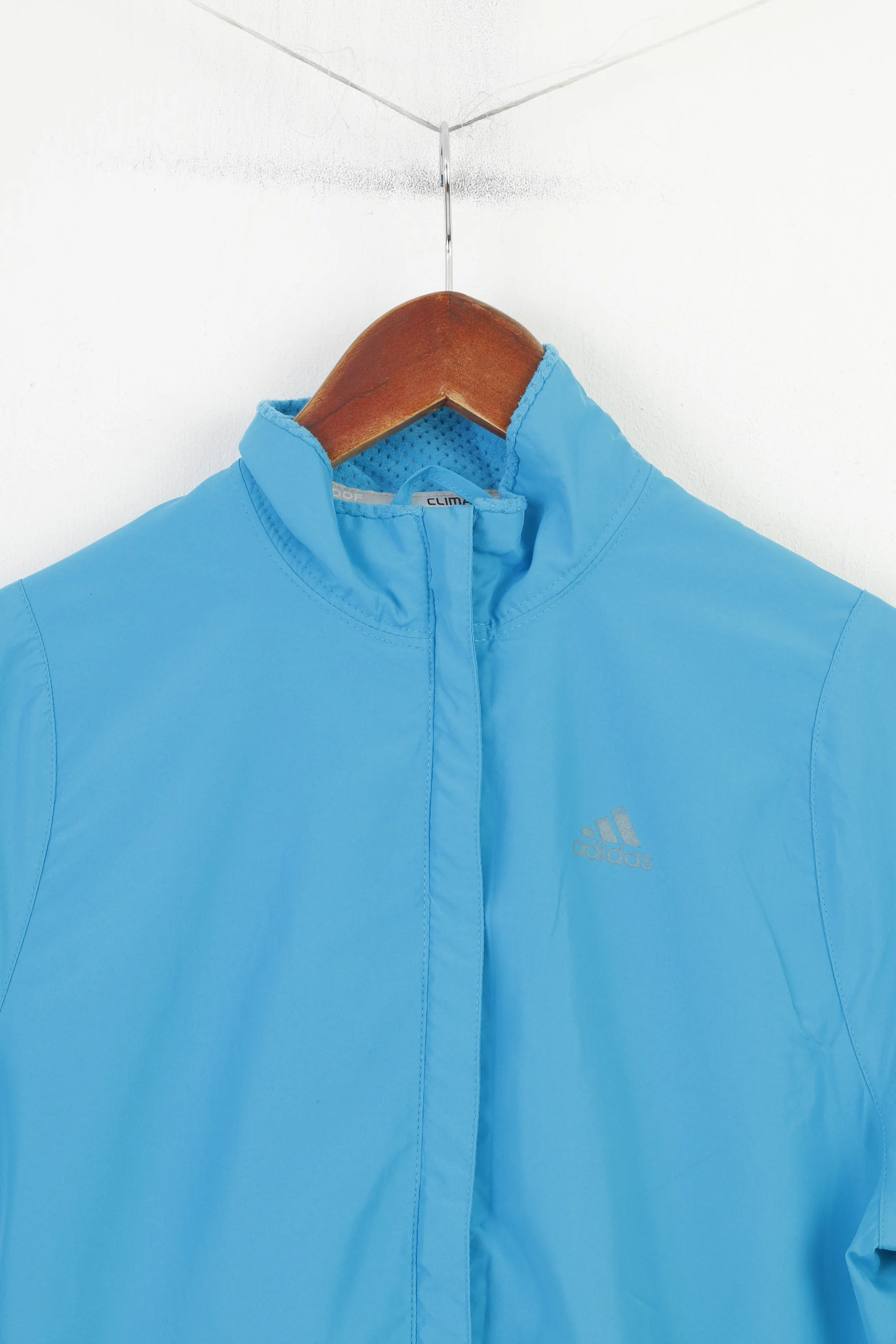 Adidas Women 40 M Jacket Blue Clima Proof Formotion Run Fitness Training Outwear Top - Image 3