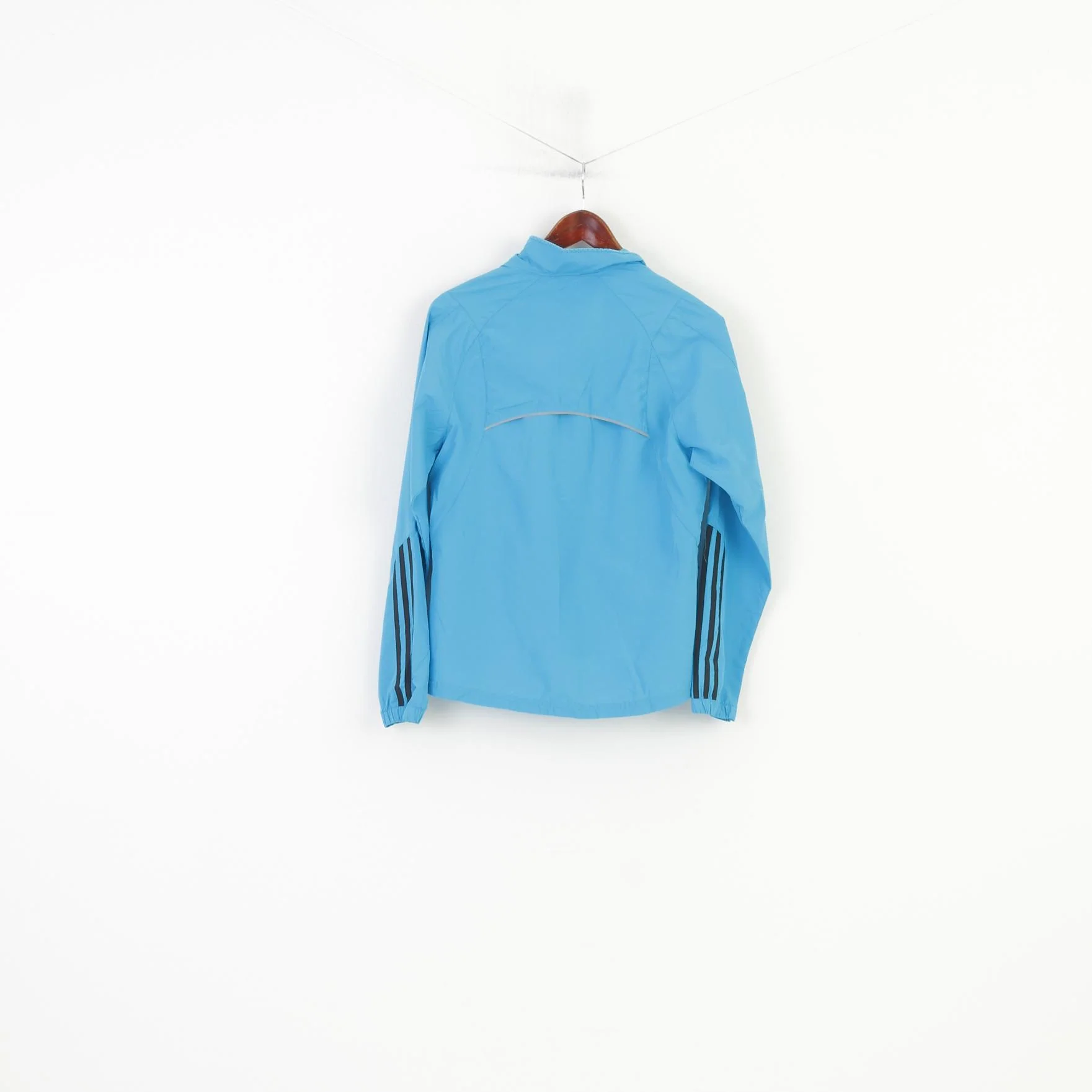 Adidas Women 40 M Jacket Blue Clima Proof Formotion Run Fitness Training Outwear Top - Image 9