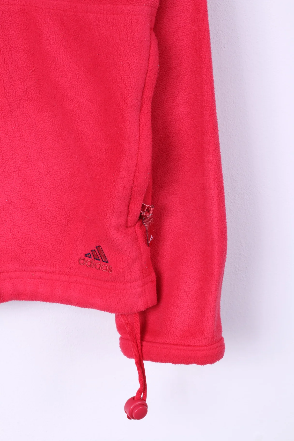 Adidas Womens 14 L Fleece Top Pink Sweatshirt Sportswear Funnel Neck - Image 3