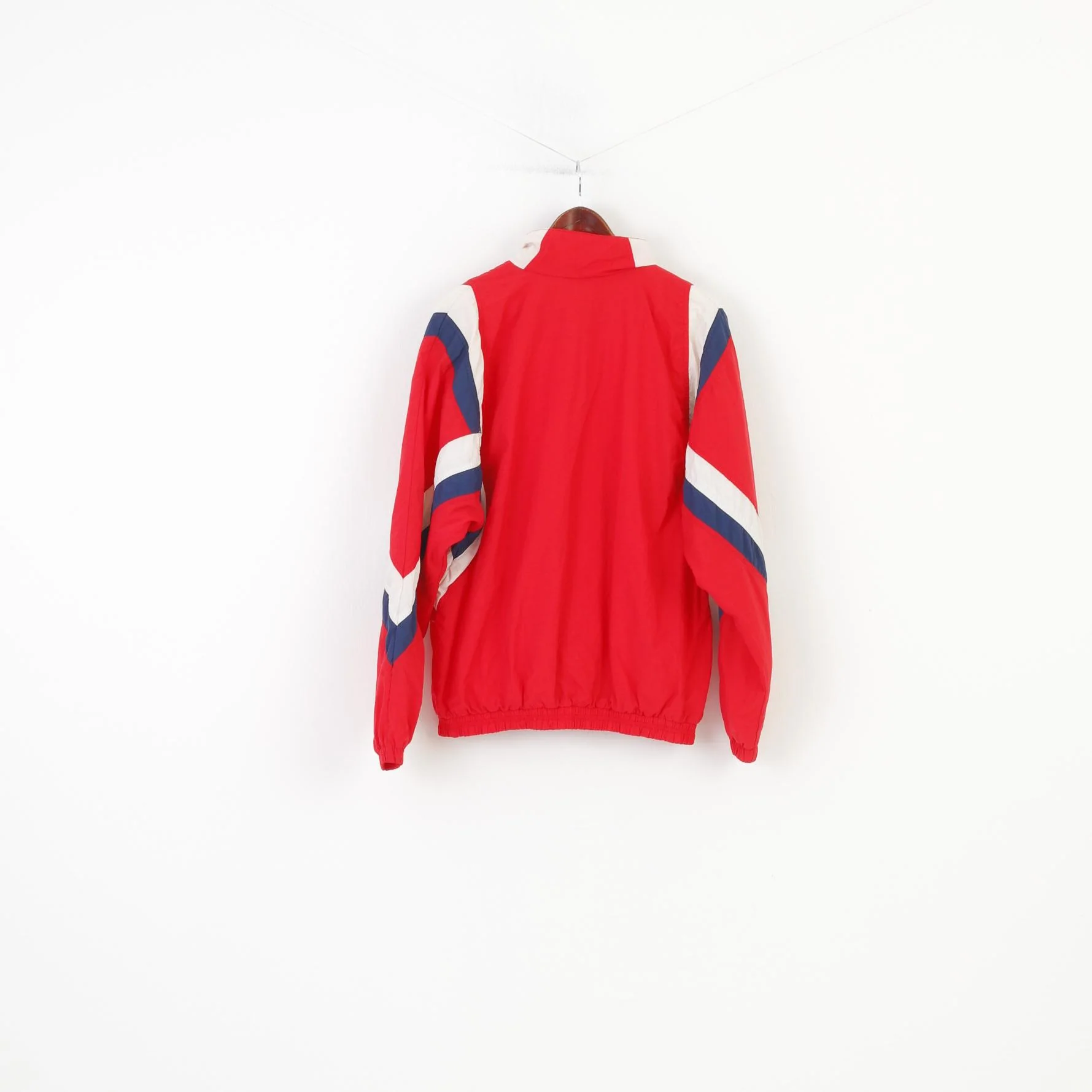 Alex Athletics Men M Jacket Vintage Red Full Zipper 90s Oldschool Polyamid Top - Image 8