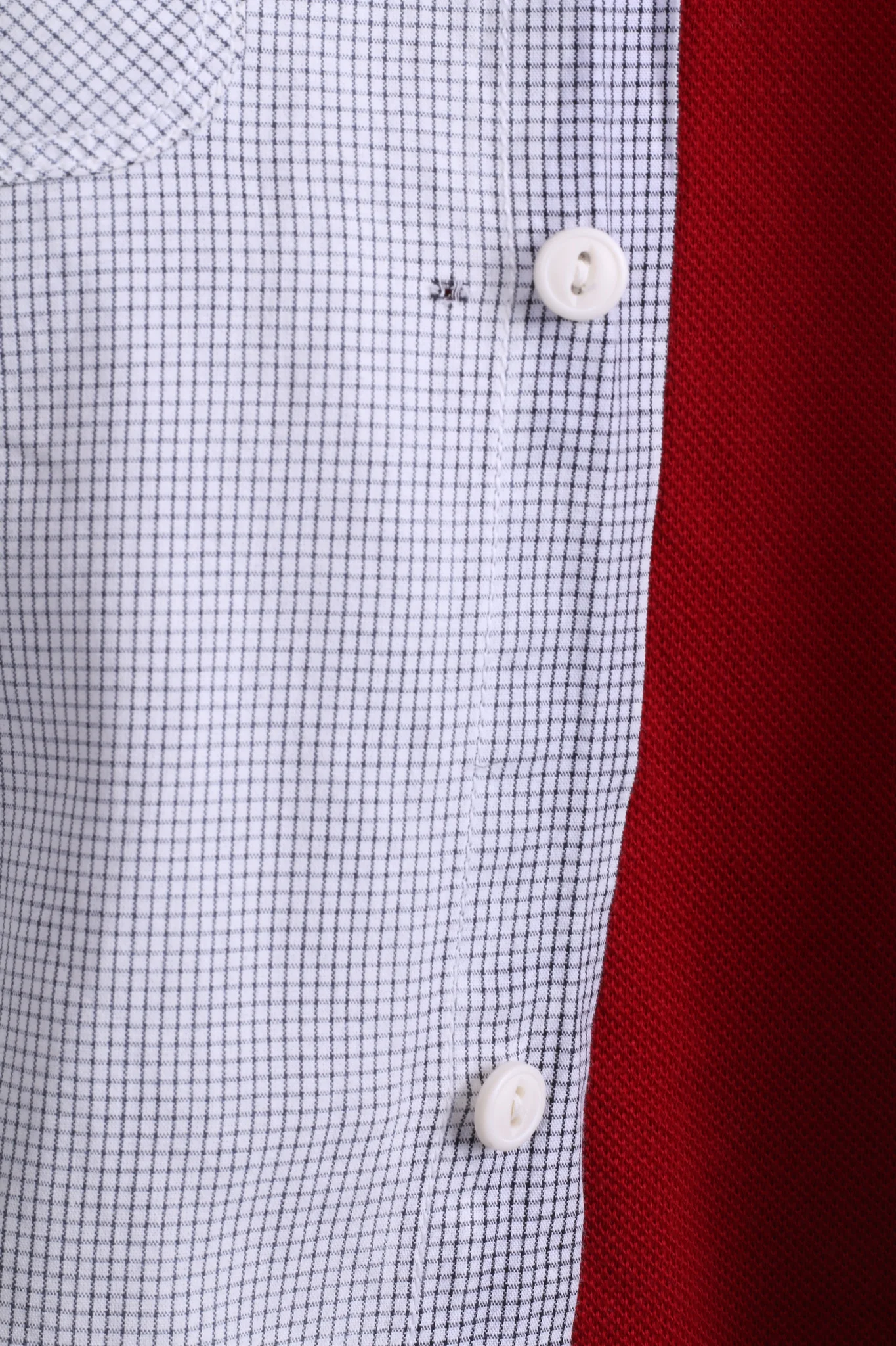 All Saints Mens L Casual Shirt Check White Grey Cotton Long Sleeve - Image 7
