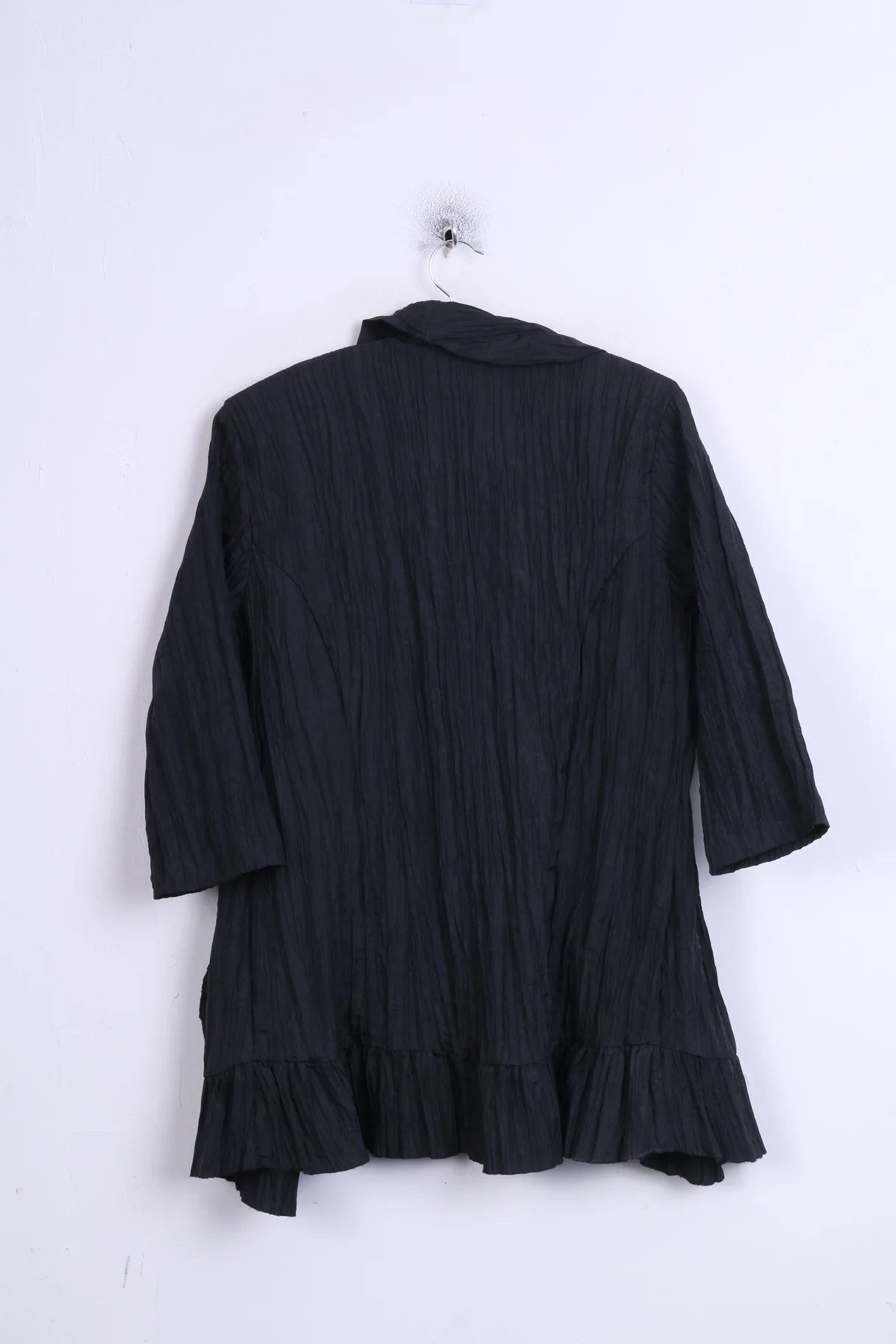 Allessa W.Collection Womens 16 XXL Blouse Ruffle Black Vintage - Image 6