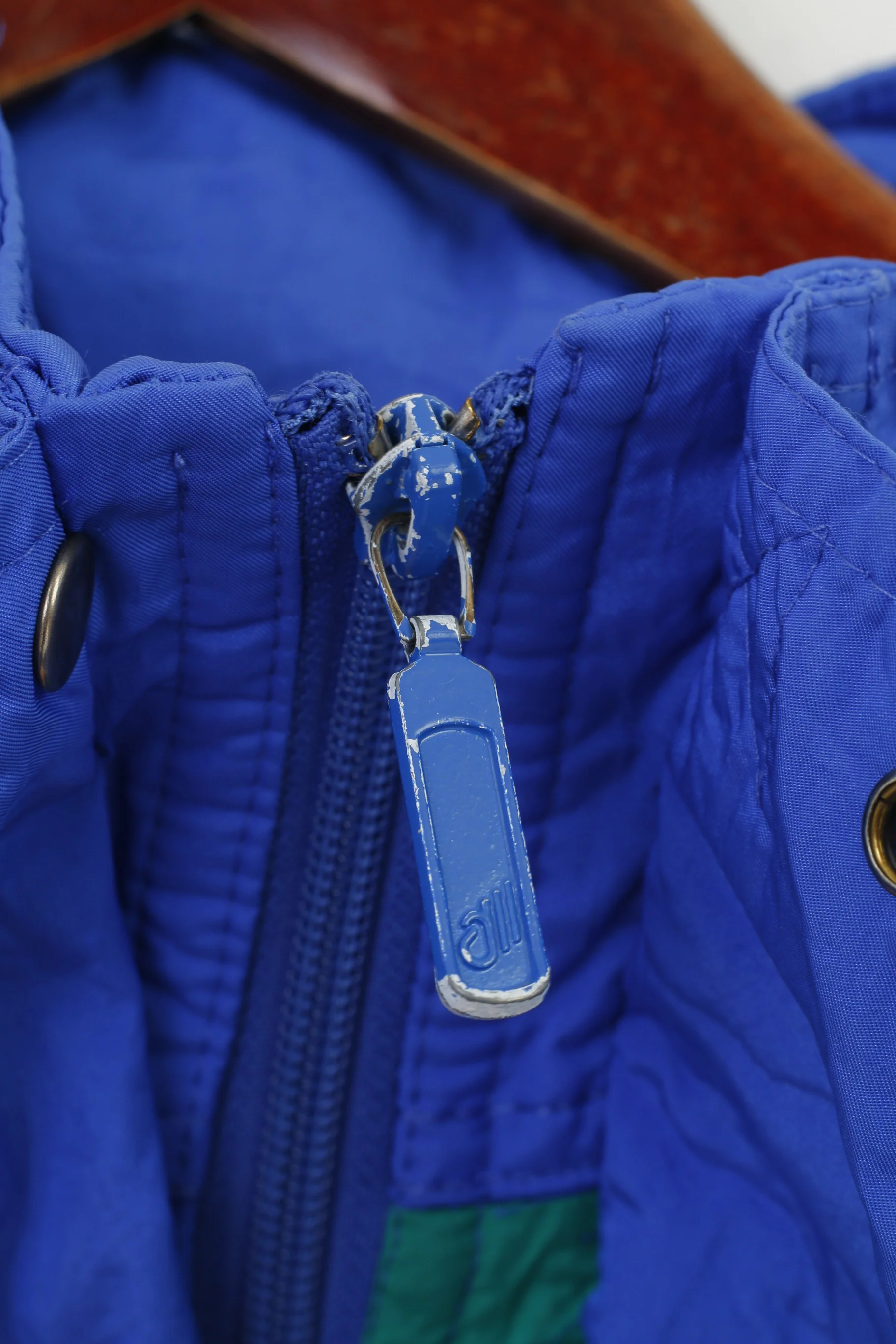 Allsport Men 50 XL Jacket Blue Full Zipper Air Commander Microfibre 2000 Shoulder Pads Padded Vintage 90s Top - Image 8