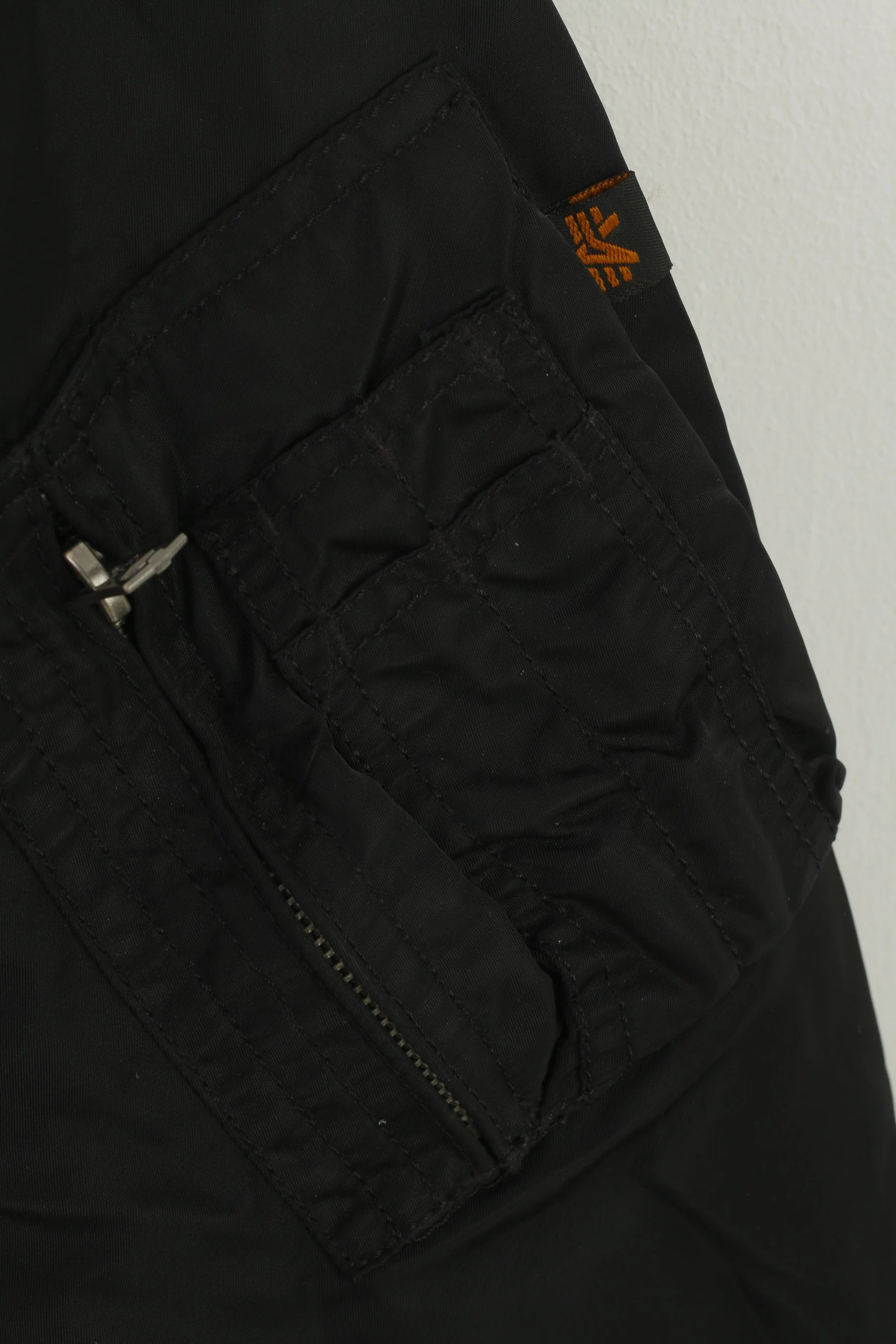 Alpha Industries Inc Men XL Jacket Black Nylon Military Full Zipper Bomber Casual Top - Image 5