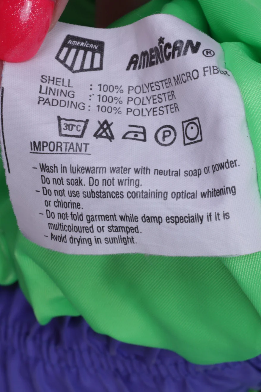 American Clothing Company Mens S Jacket Purple High Tech Full Zipper Hooded Retro Top - Image 8