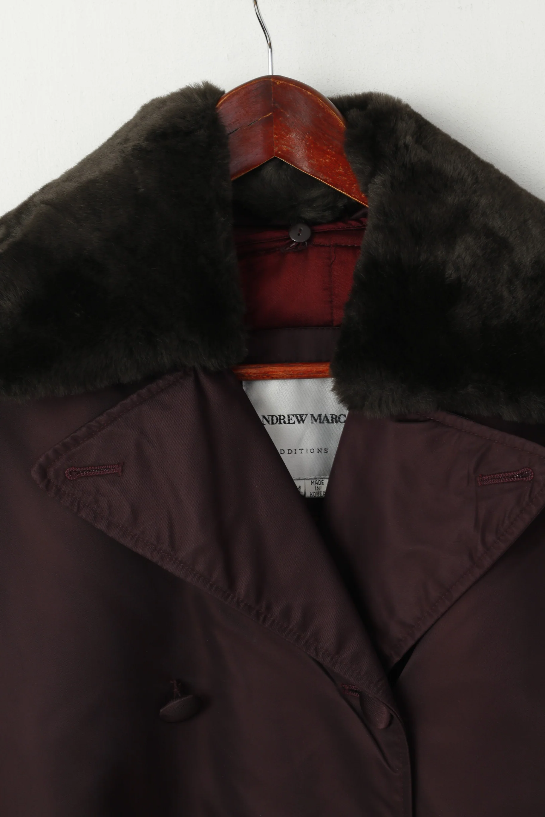Andrew Marc Additions Women M Jacket Plum Micro-loft Removable Lining Classic Top - Image 3