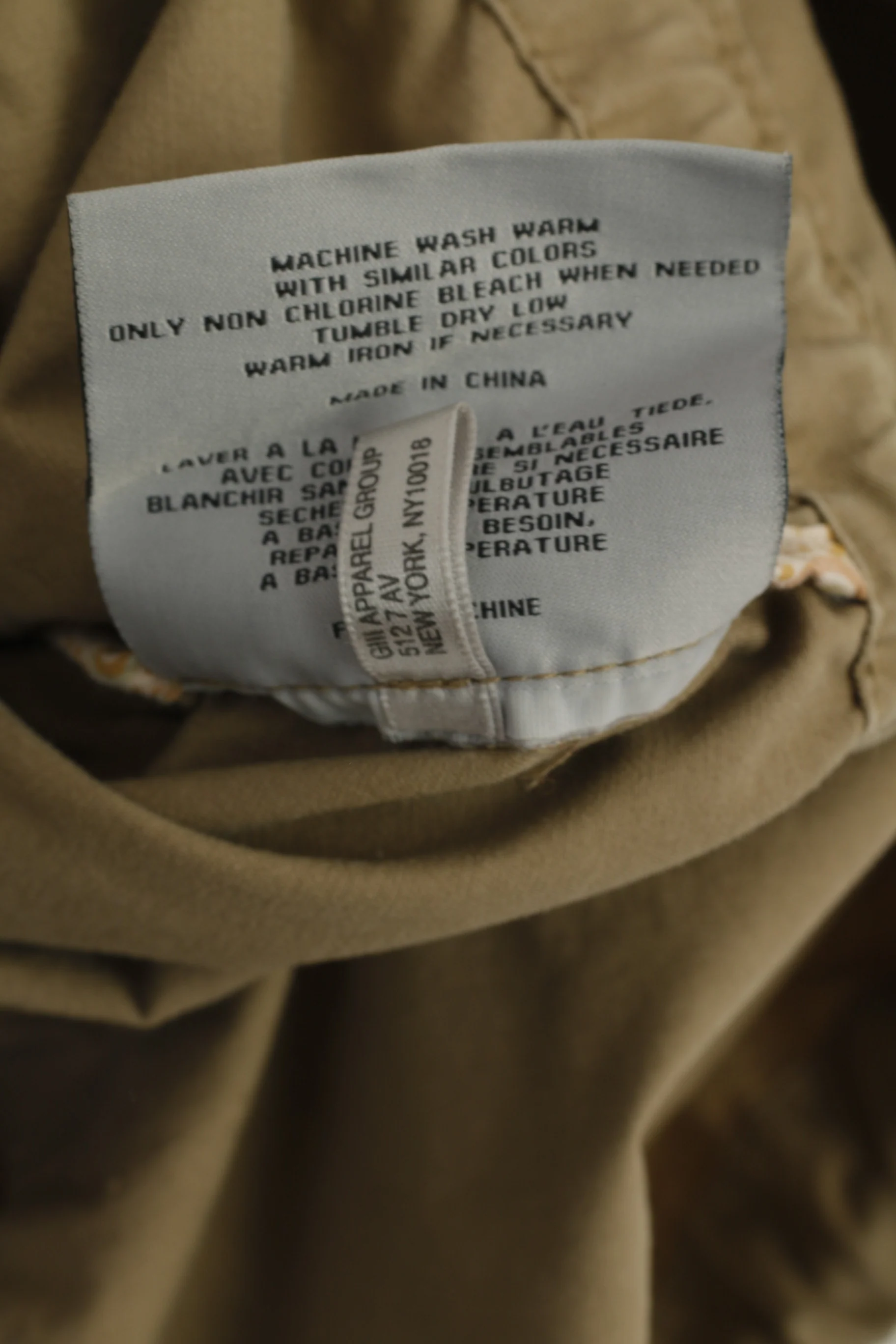 Andrew Marc New York Women XL Jacket Beige Cotton Lightweight Full Zipper Top - Image 7